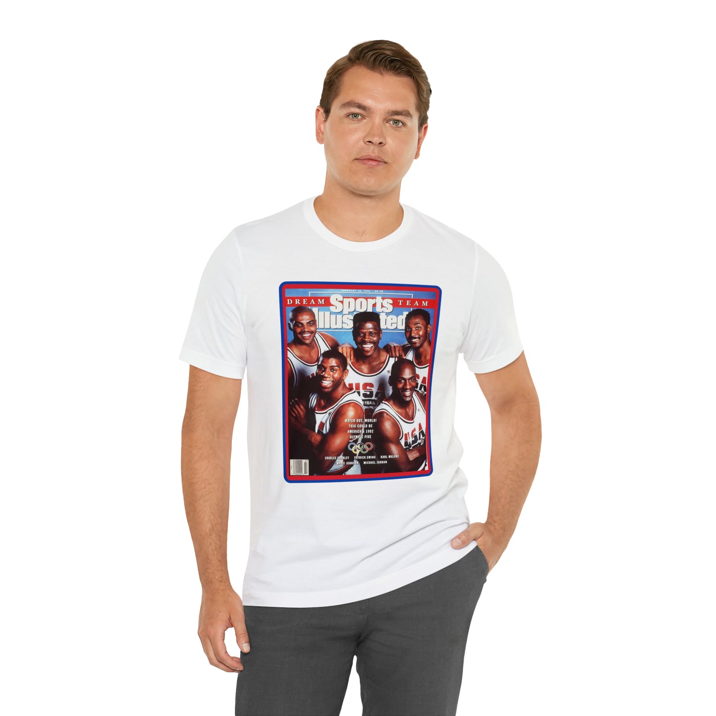 90s Throwback Dream Team Sports Illustrated Magazine Unisex Jersey Short Sleeve Tee