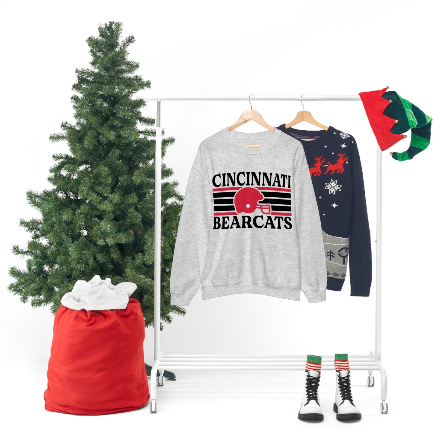 Retro Style Bearcats Football Unisex Heavy Blend Crewneck Sweatshirt