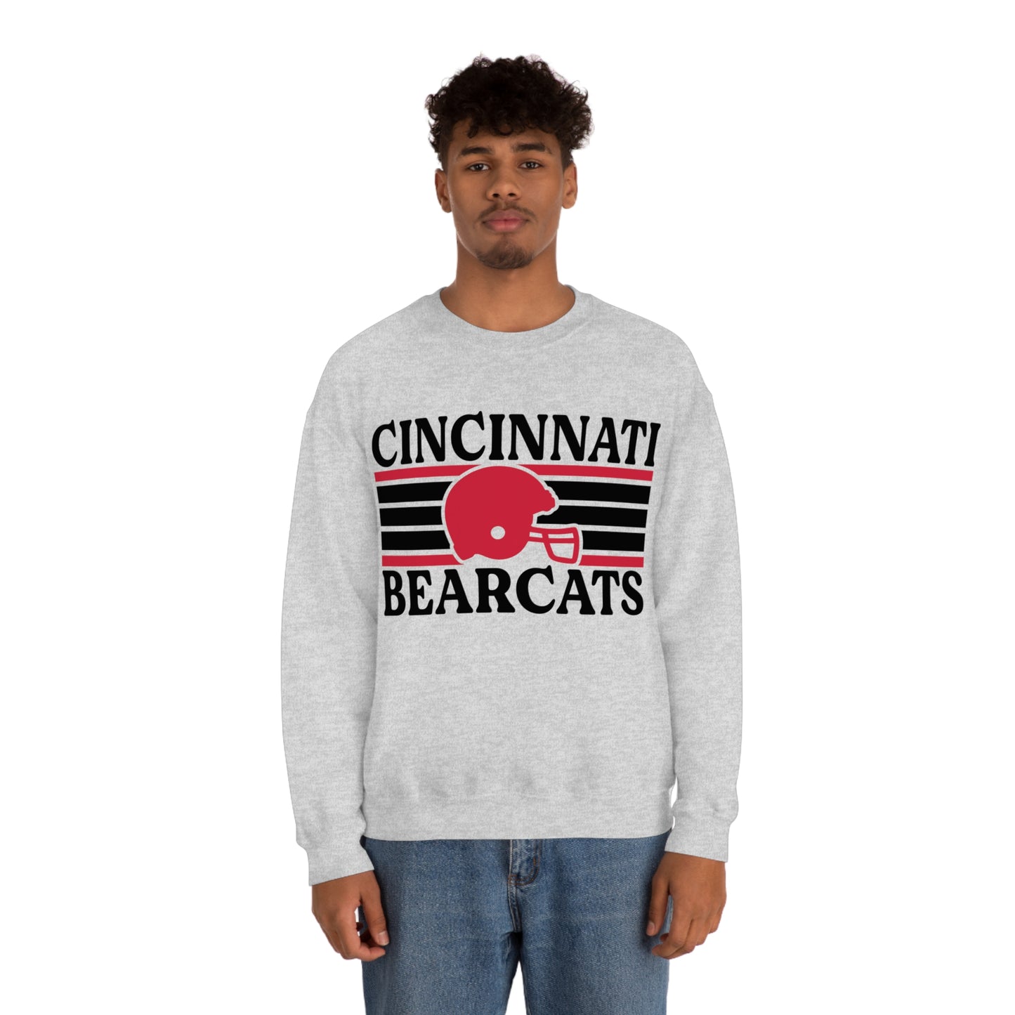 Retro Style Bearcats Football Unisex Heavy Blend Crewneck Sweatshirt