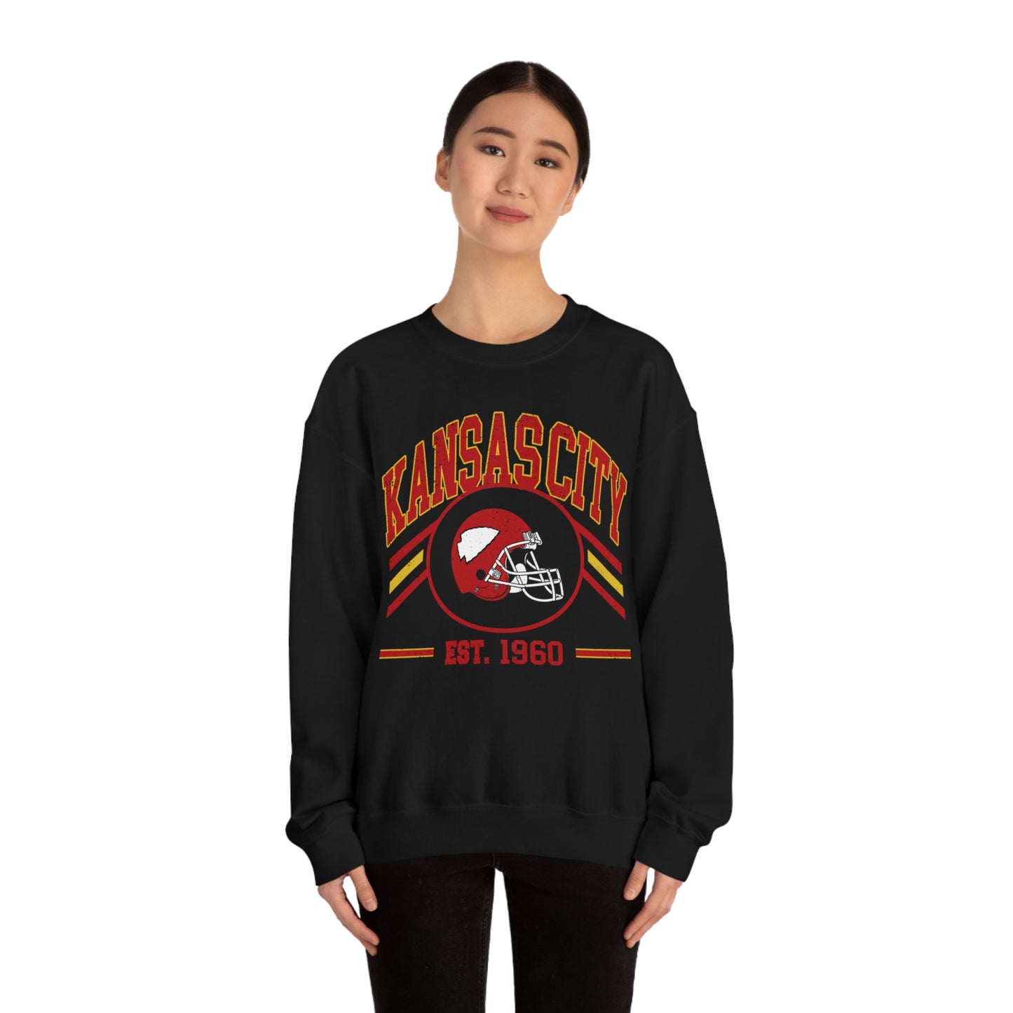 Kansas City Football Unisex Heavy Blend Crewneck Sweatshirt