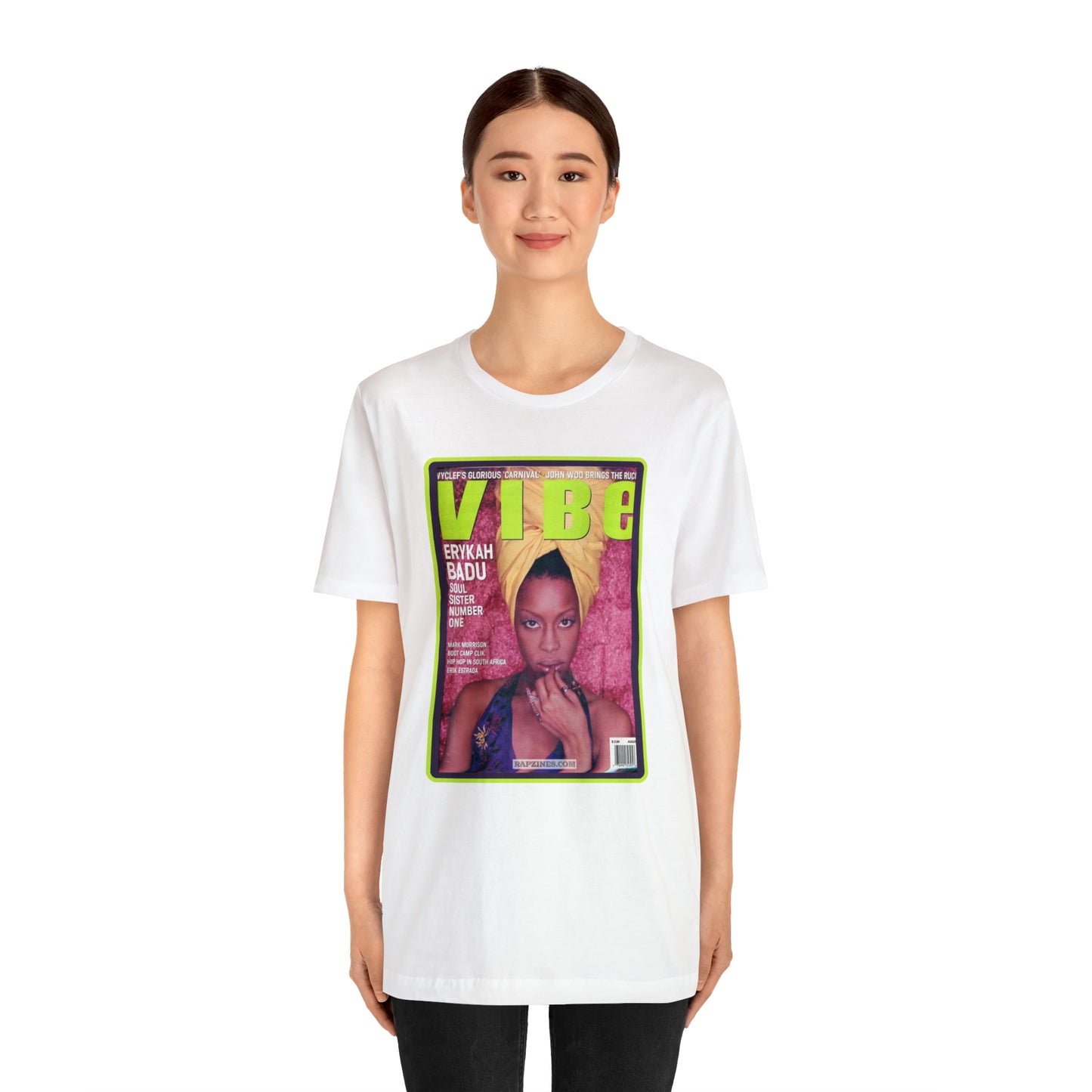 90s Throwback Erykah Badu Vibe Magazine Unisex Jersey Short Sleeve Tee