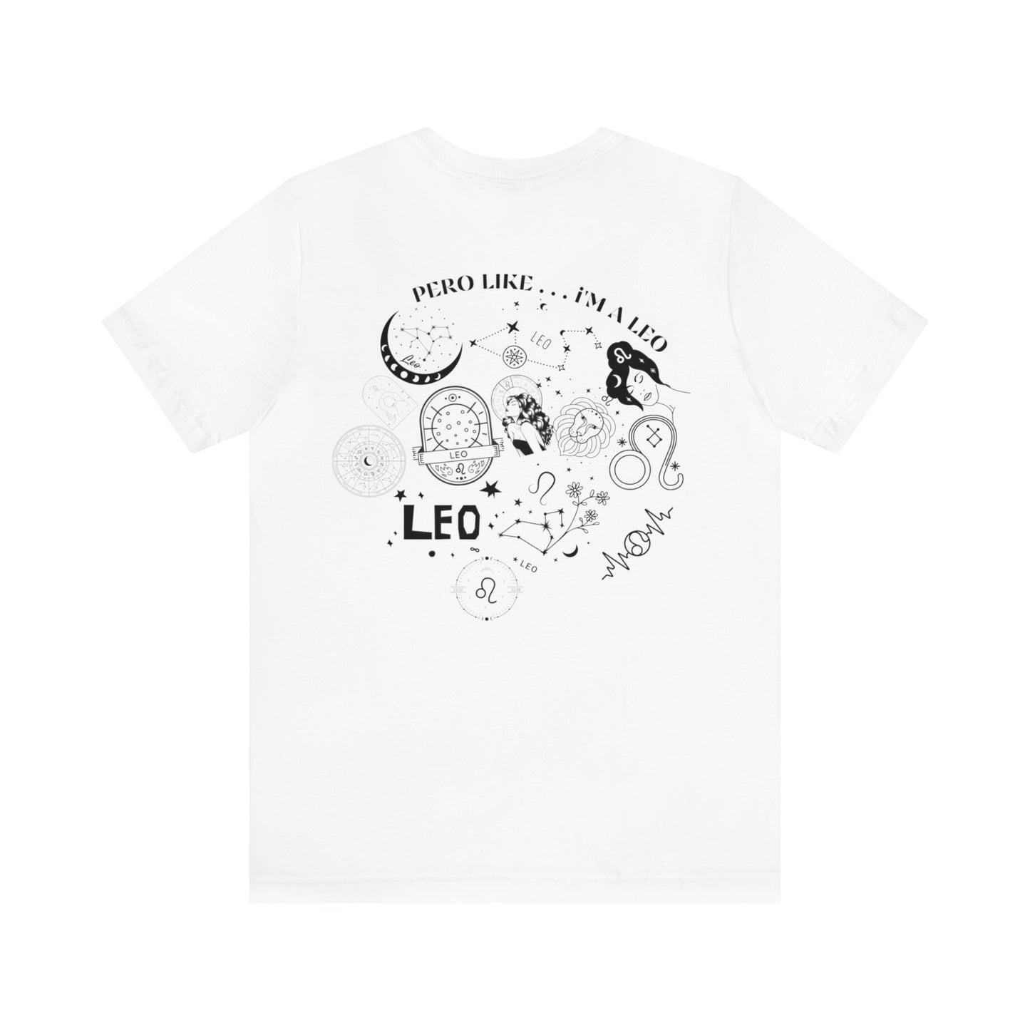 Zodiac Leo - Astrology Unisex Jersey Short Sleeve Tee Front/Back Print