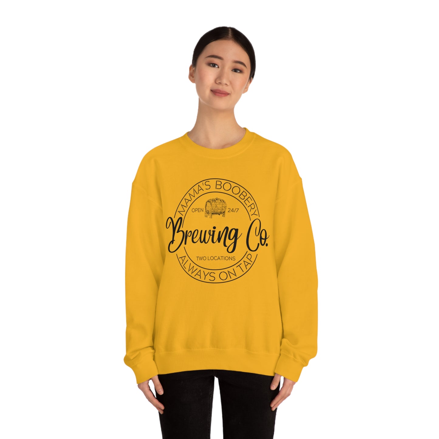 Moms Boobery Brewery Unisex DryBlend® Crewneck Sweatshirt