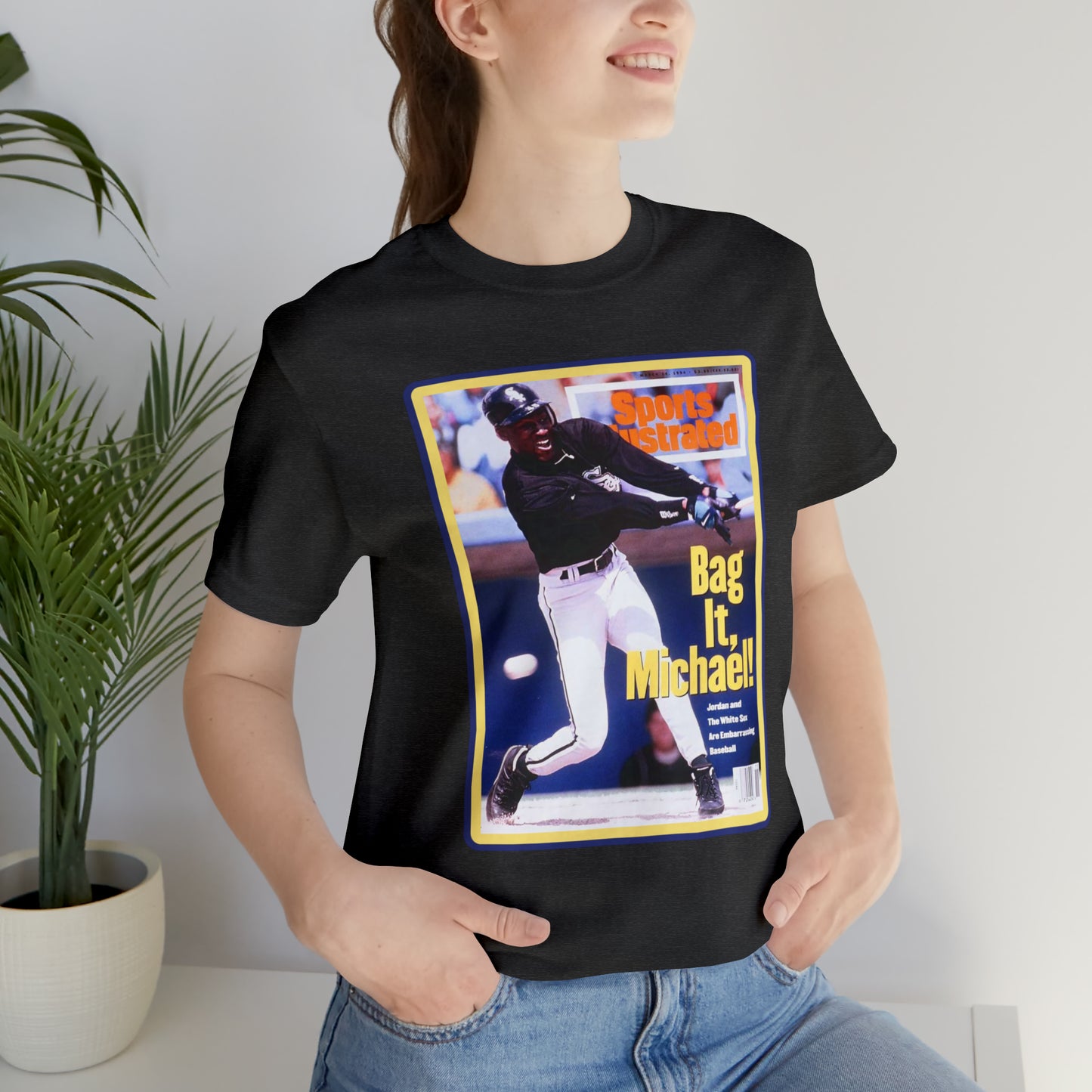 90s Throwback Michael Jordan Sports Illustrated Magazine Unisex Jersey Short Sleeve Tee
