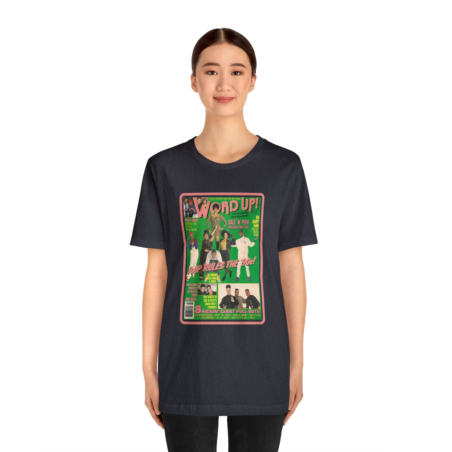 90s Throwback Word Up Magazine Unisex Jersey Short Sleeve Tee