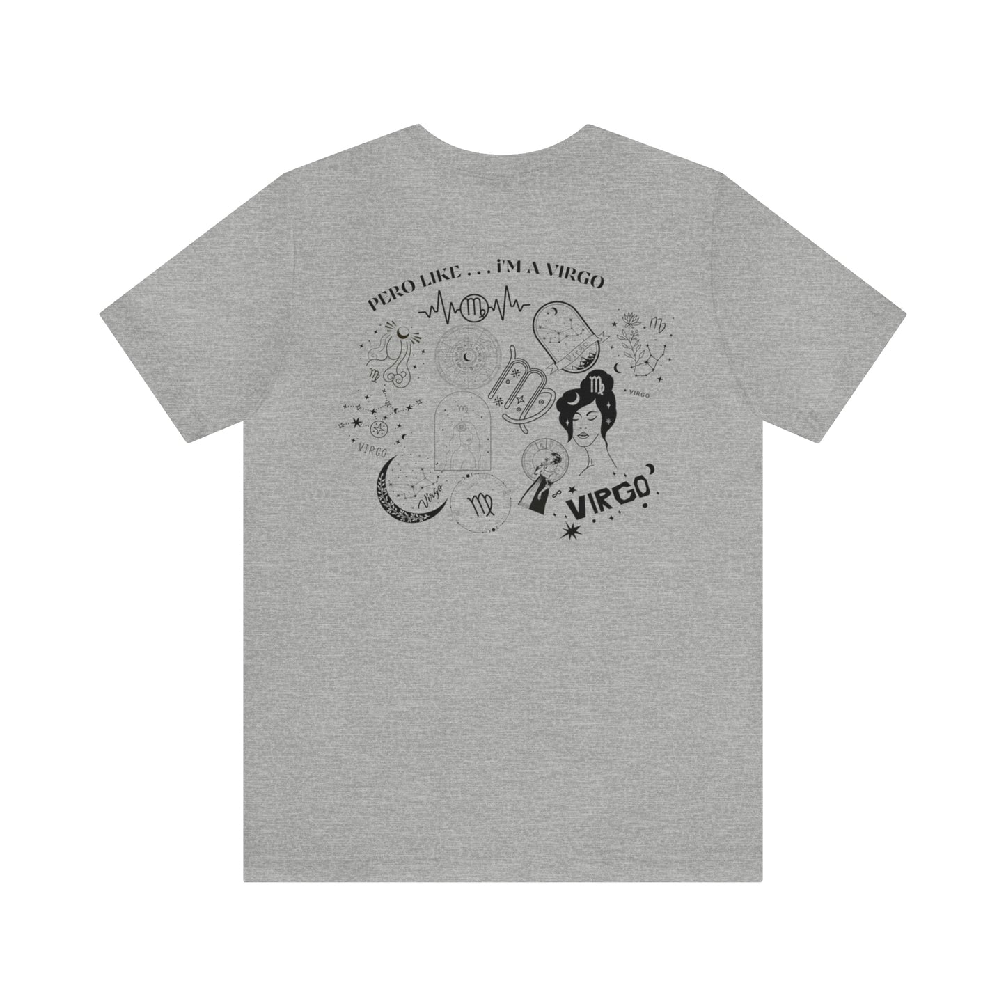 Zodiac Virgo - Astrology Unisex Jersey Short Sleeve Tee Front/Back Print