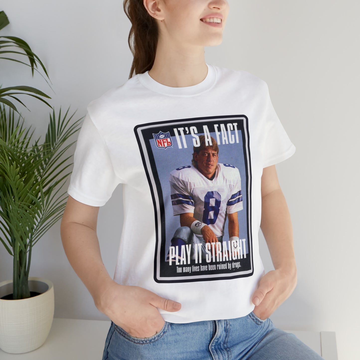 90s Throwback Dallas Cowboys Troy Aikman v2 Sports Illustrated Magazine Unisex Jersey Short Sleeve Tee