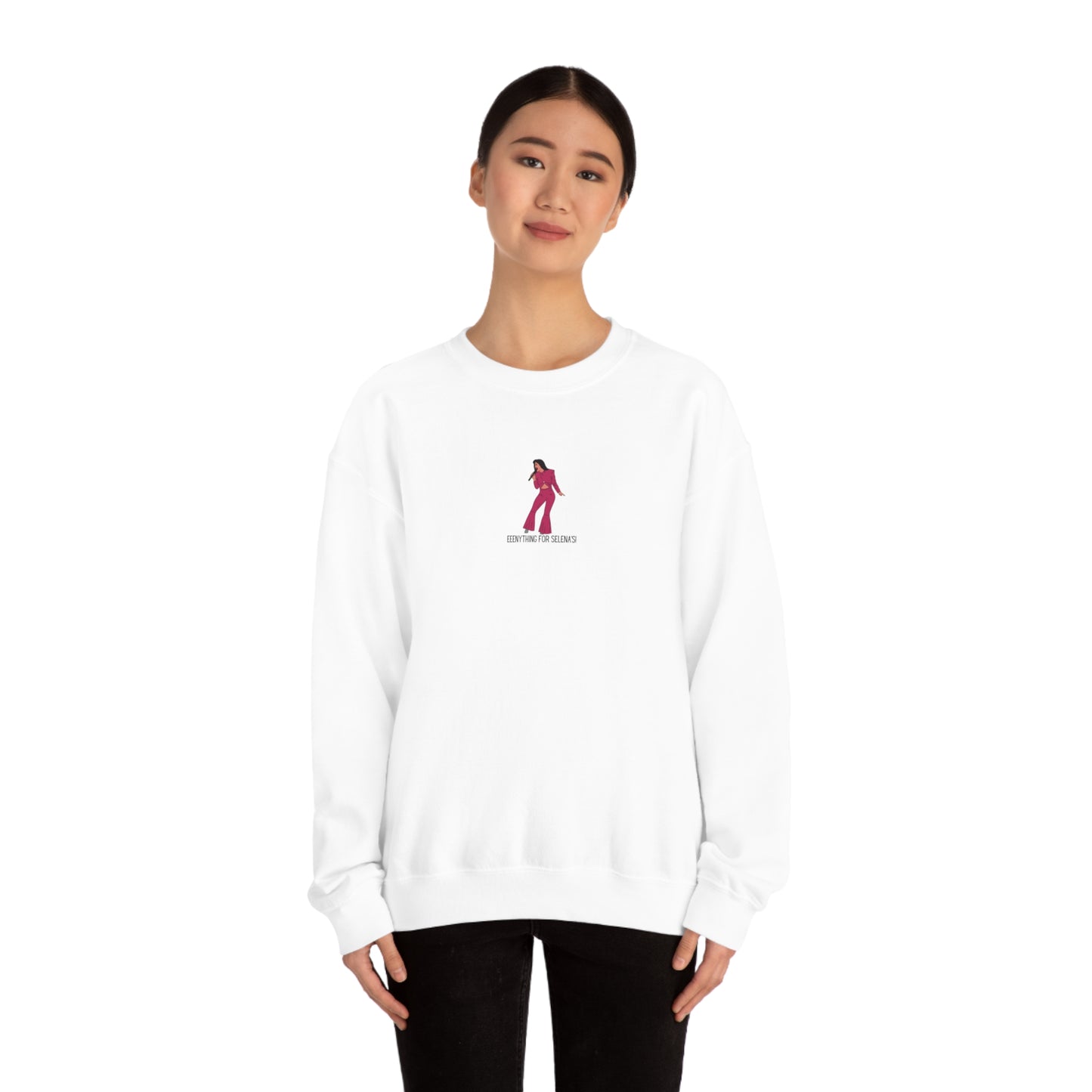 Eeeenything For Selenas Unisex Heavy Blend Crewneck Sweatshirt