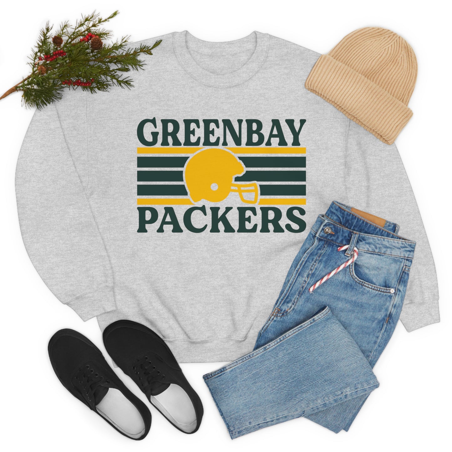 Retro Style Green Bay Football Unisex Heavy Blend Crewneck Sweatshirt