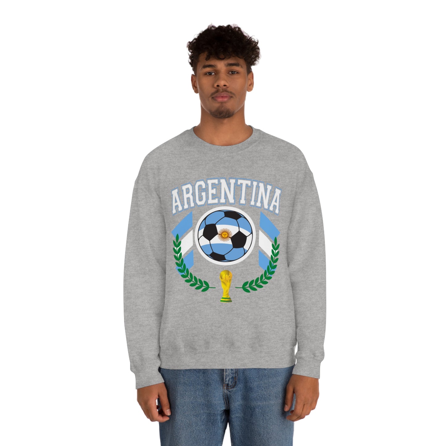 Argentina World Cup Soccer Unisex Heavy Blend Crewneck Sweatshirt