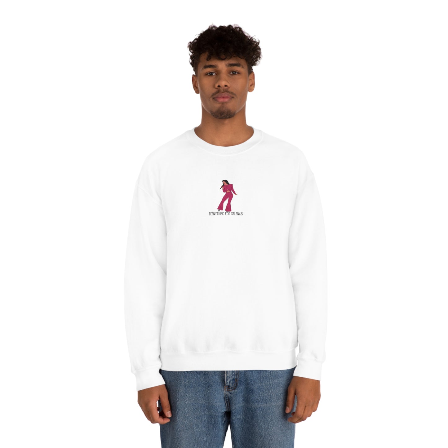 Eeeenything For Selenas Unisex Heavy Blend Crewneck Sweatshirt