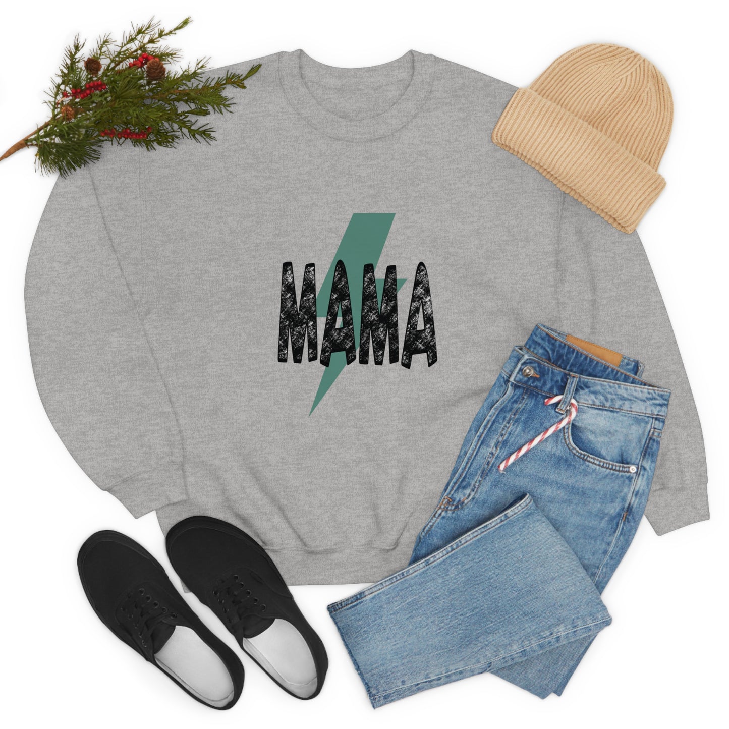 Mama Mommy & Me Matching Set Unisex DryBlend® Crewneck Sweatshirt