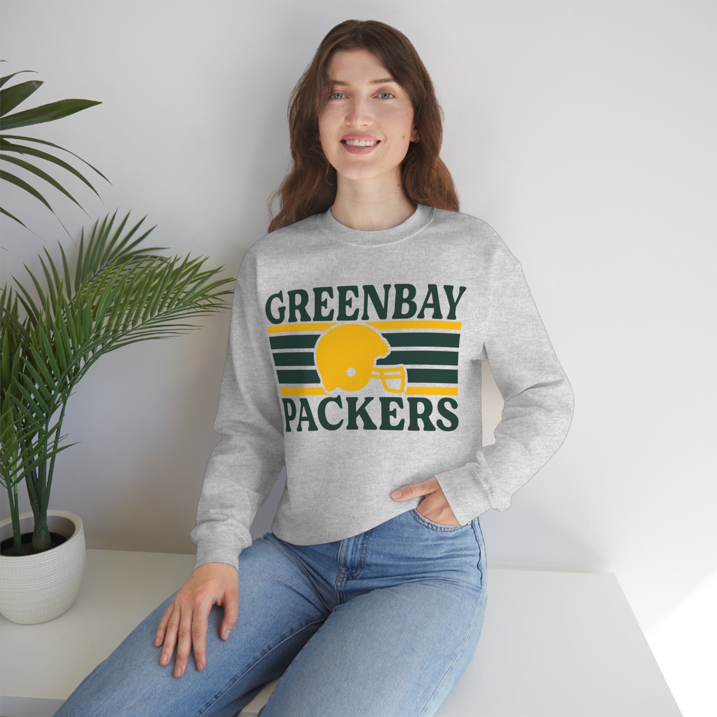 Retro Style Green Bay Football Unisex Heavy Blend Crewneck Sweatshirt