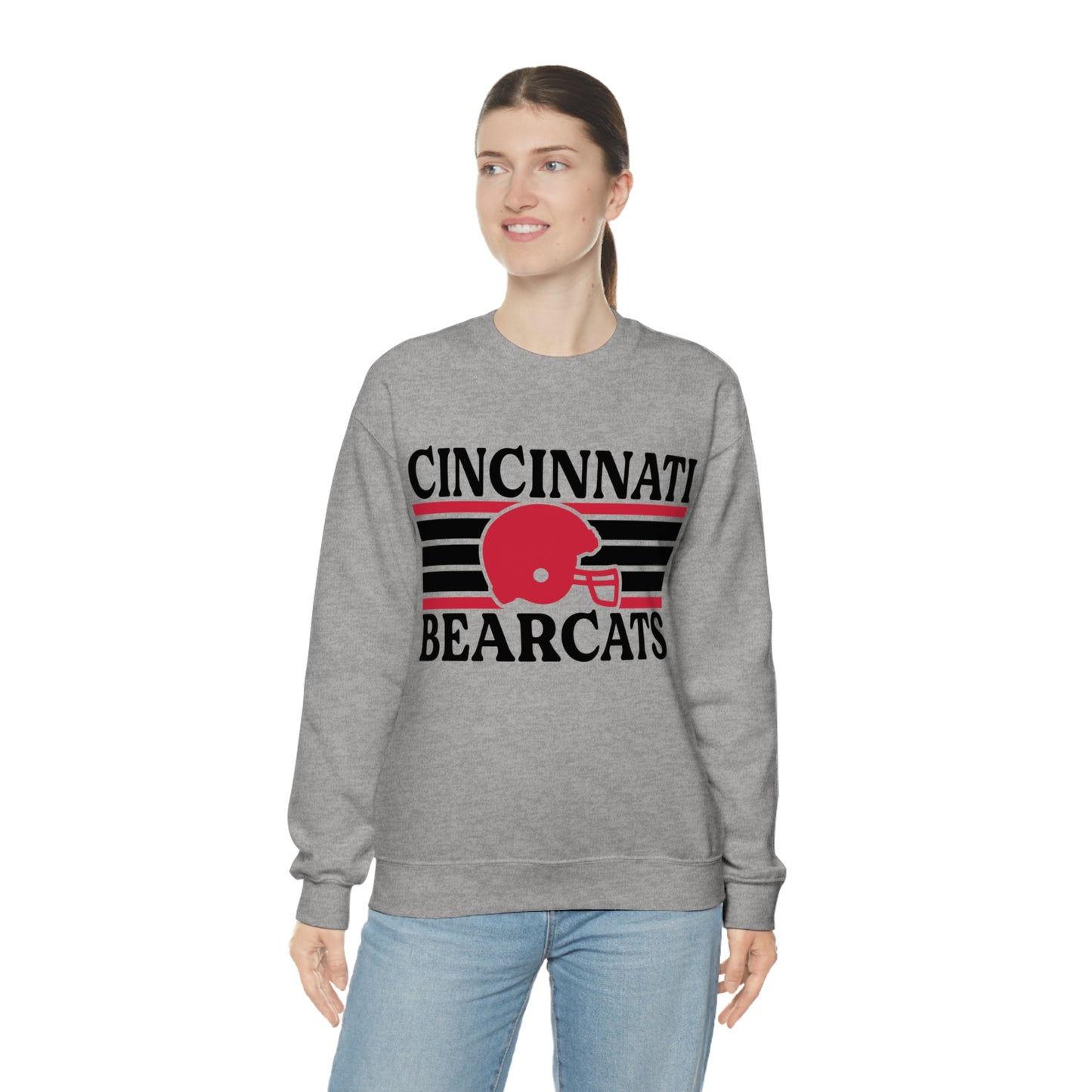Retro Style Bearcats Football Unisex Heavy Blend Crewneck Sweatshirt