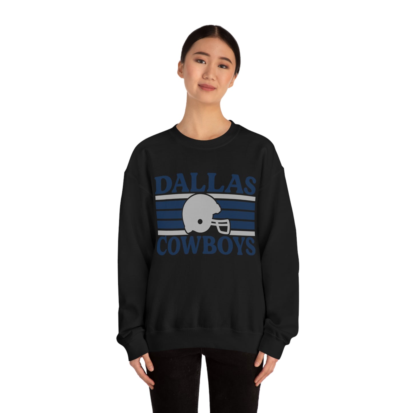 Retro Style Dallas Football Unisex Heavy Blend Crewneck Sweatshirt