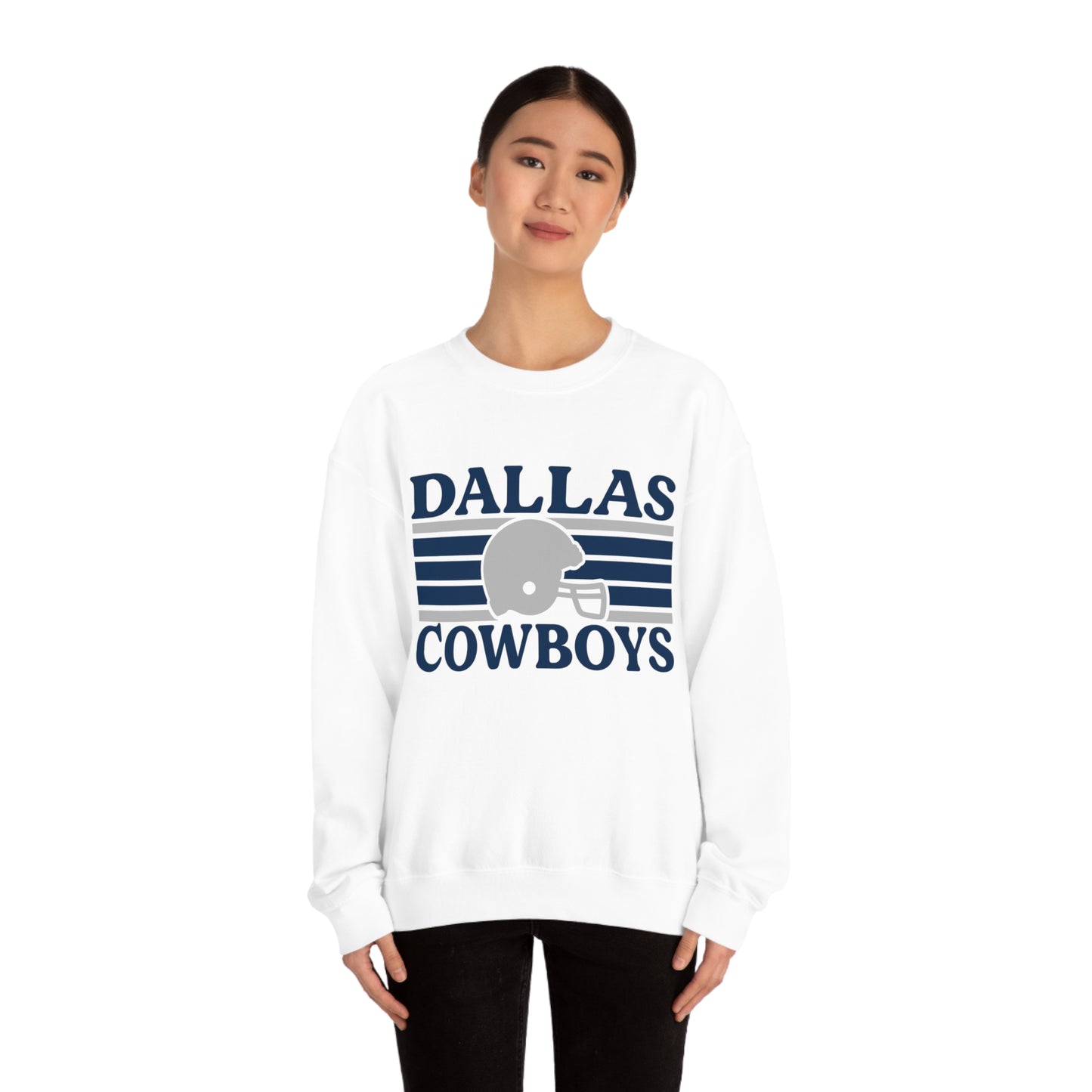 Retro Style Dallas Football Unisex Heavy Blend Crewneck Sweatshirt