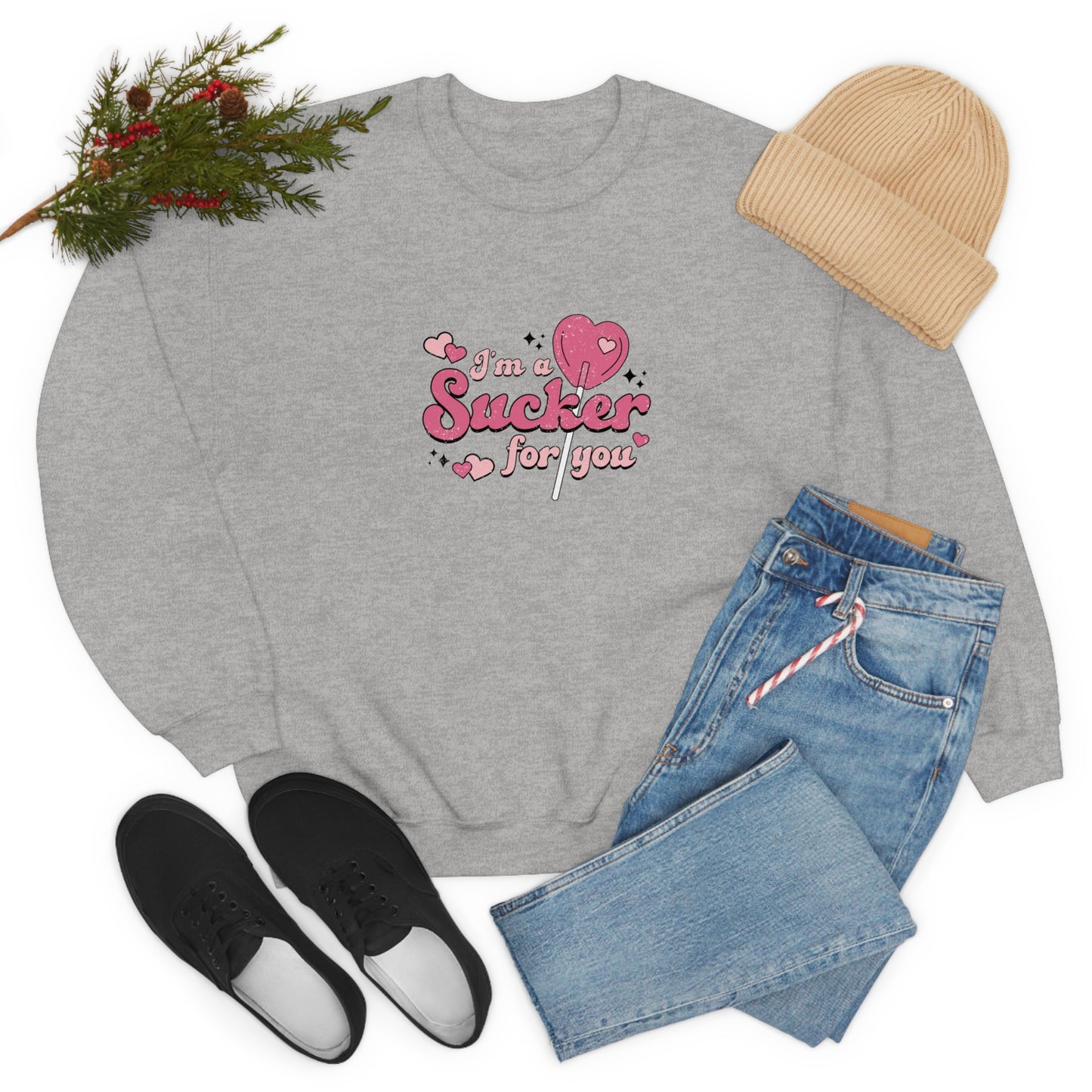 Sucker For You Valentines Day Unisex Heavy Blend Crewneck Sweatshirt