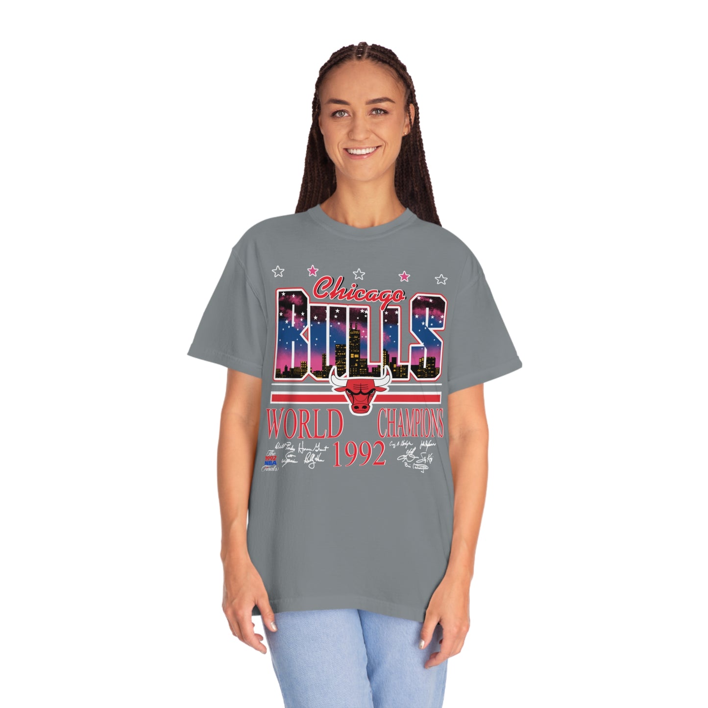 Throwback Chicago Bulls Basketball Unisex Garment-Dyed T-shirt