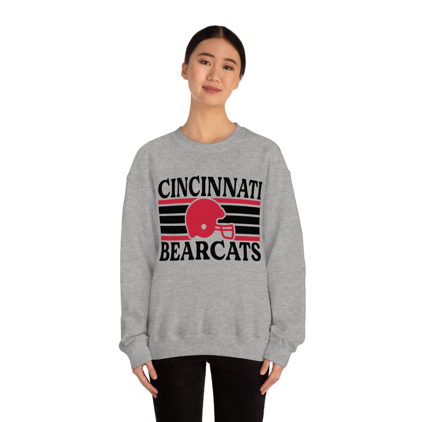 Retro Style Bearcats Football Unisex Heavy Blend Crewneck Sweatshirt