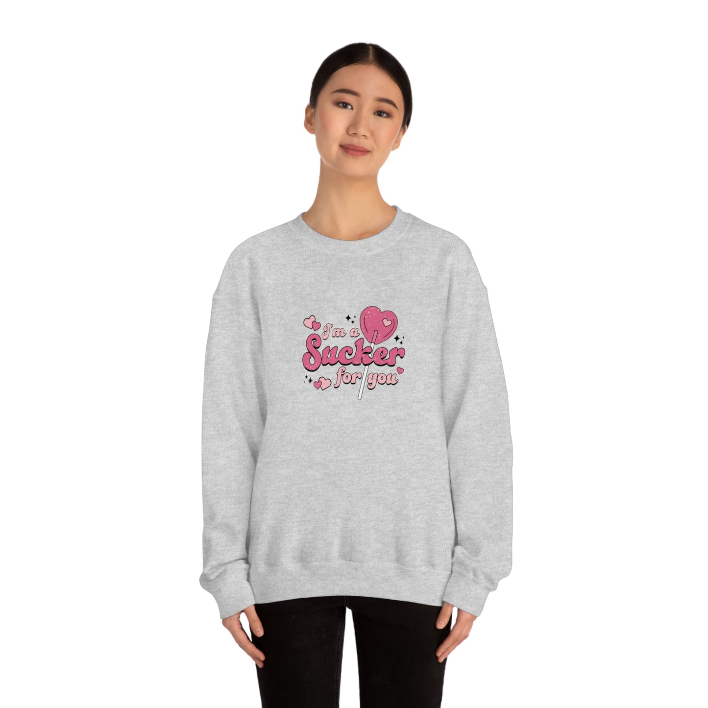 Sucker For You Valentines Day Unisex Heavy Blend Crewneck Sweatshirt
