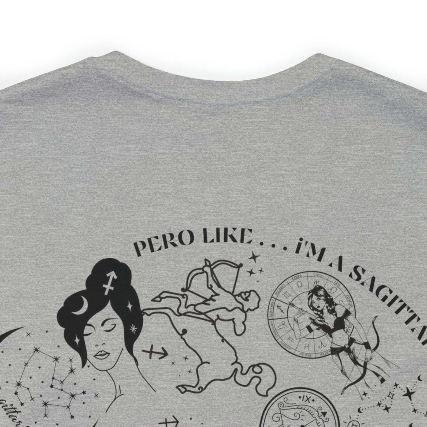 Zodiac Sagittarius - Astrology Unisex Jersey Short Sleeve Tee Front/Back Print