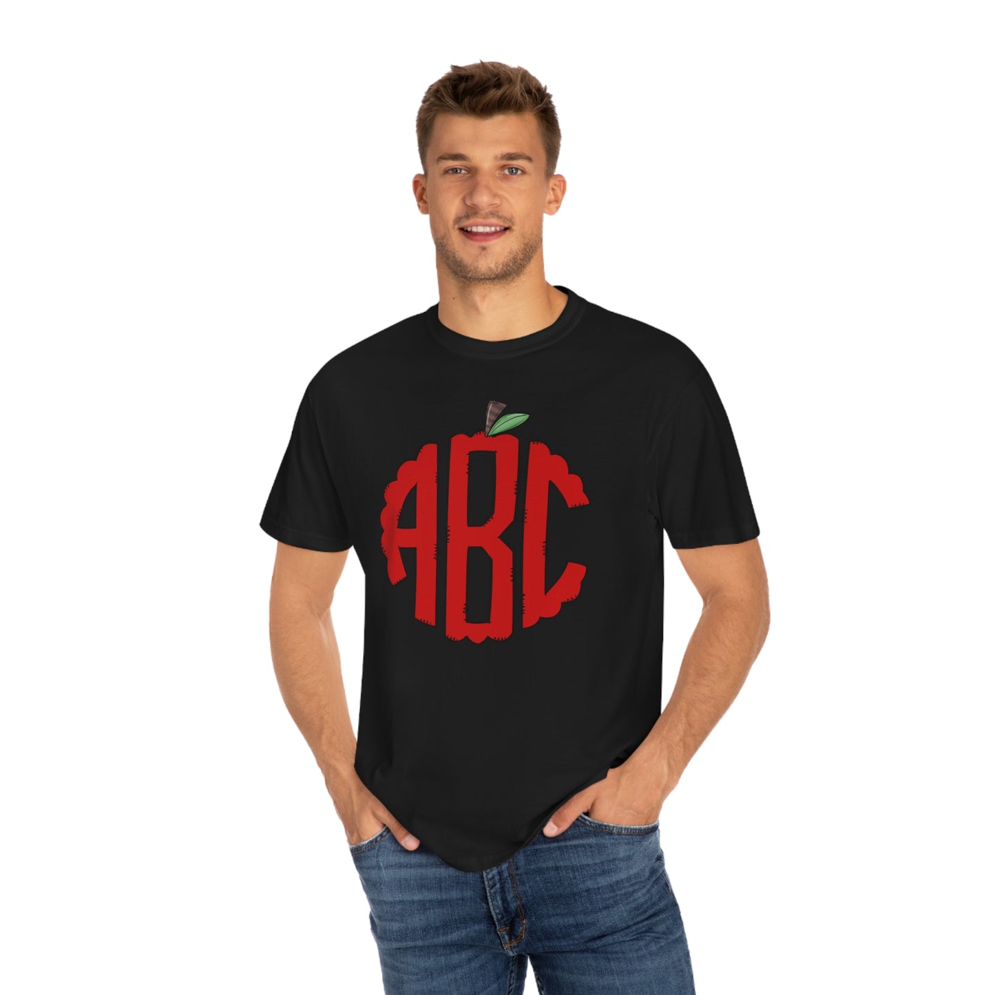 ABC Apple Teacher Unisex Garment-Dyed T-shirt