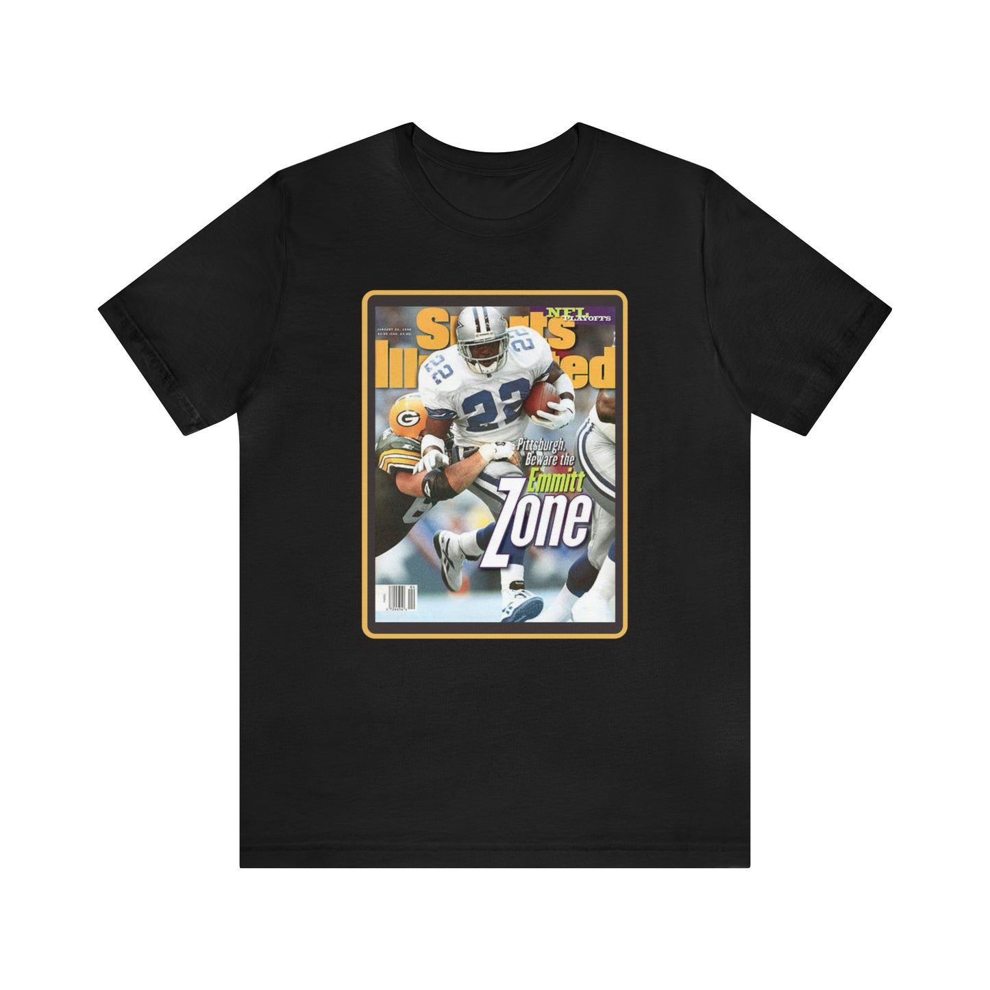 90s Throwback Dallas Cowboys Emmitt Smith Sports Illustrated Magazine Unisex Jersey Short Sleeve Tee