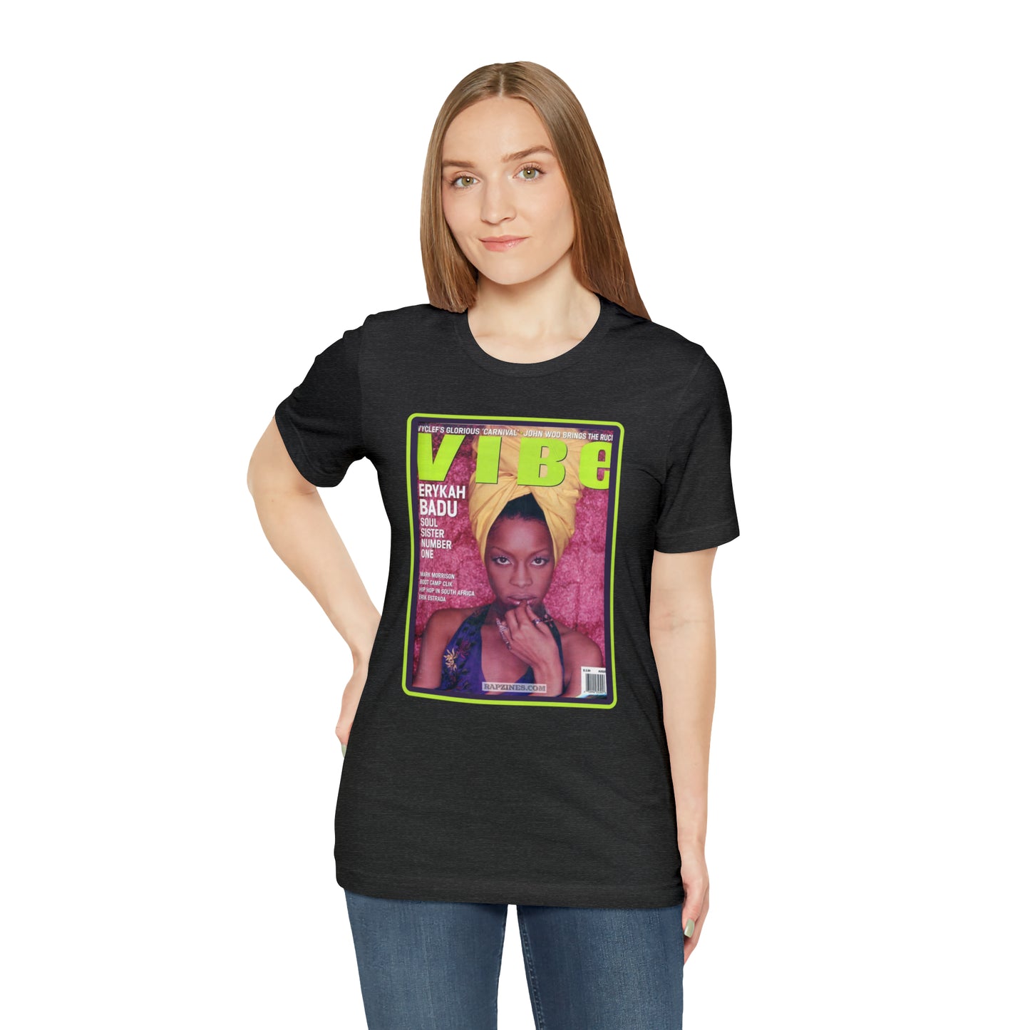 90s Throwback Erykah Badu Vibe Magazine Unisex Jersey Short Sleeve Tee