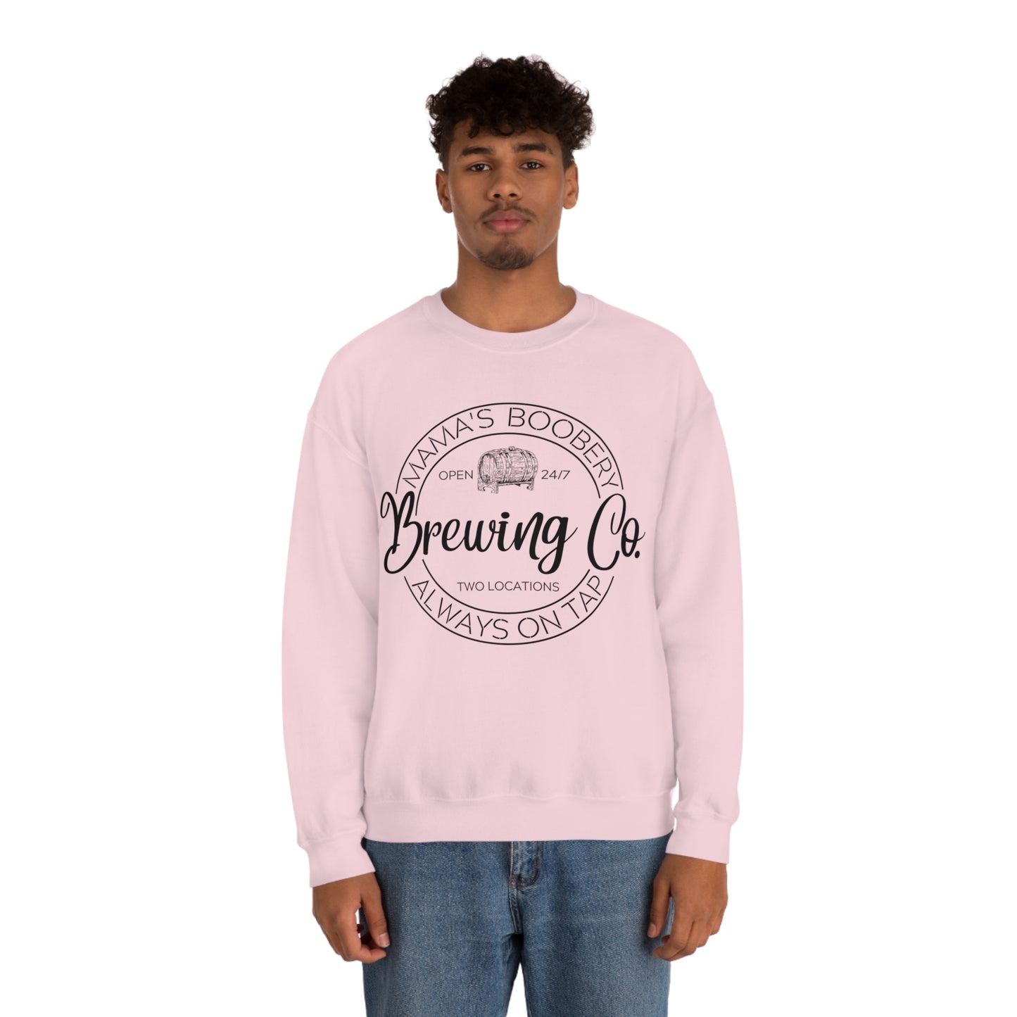 Moms Boobery Brewery Unisex DryBlend® Crewneck Sweatshirt