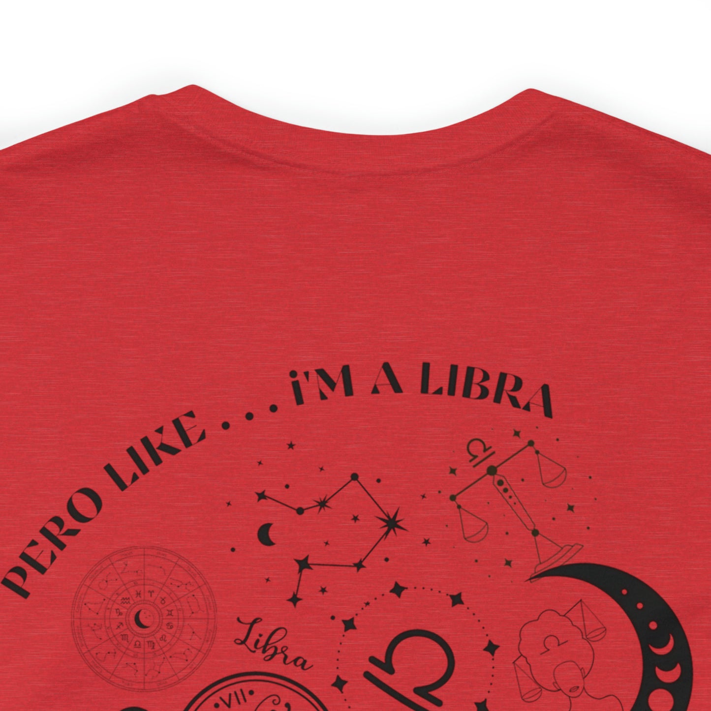 Zodiac Libra - Astrology Unisex Jersey Short Sleeve Tee Front/Back Print