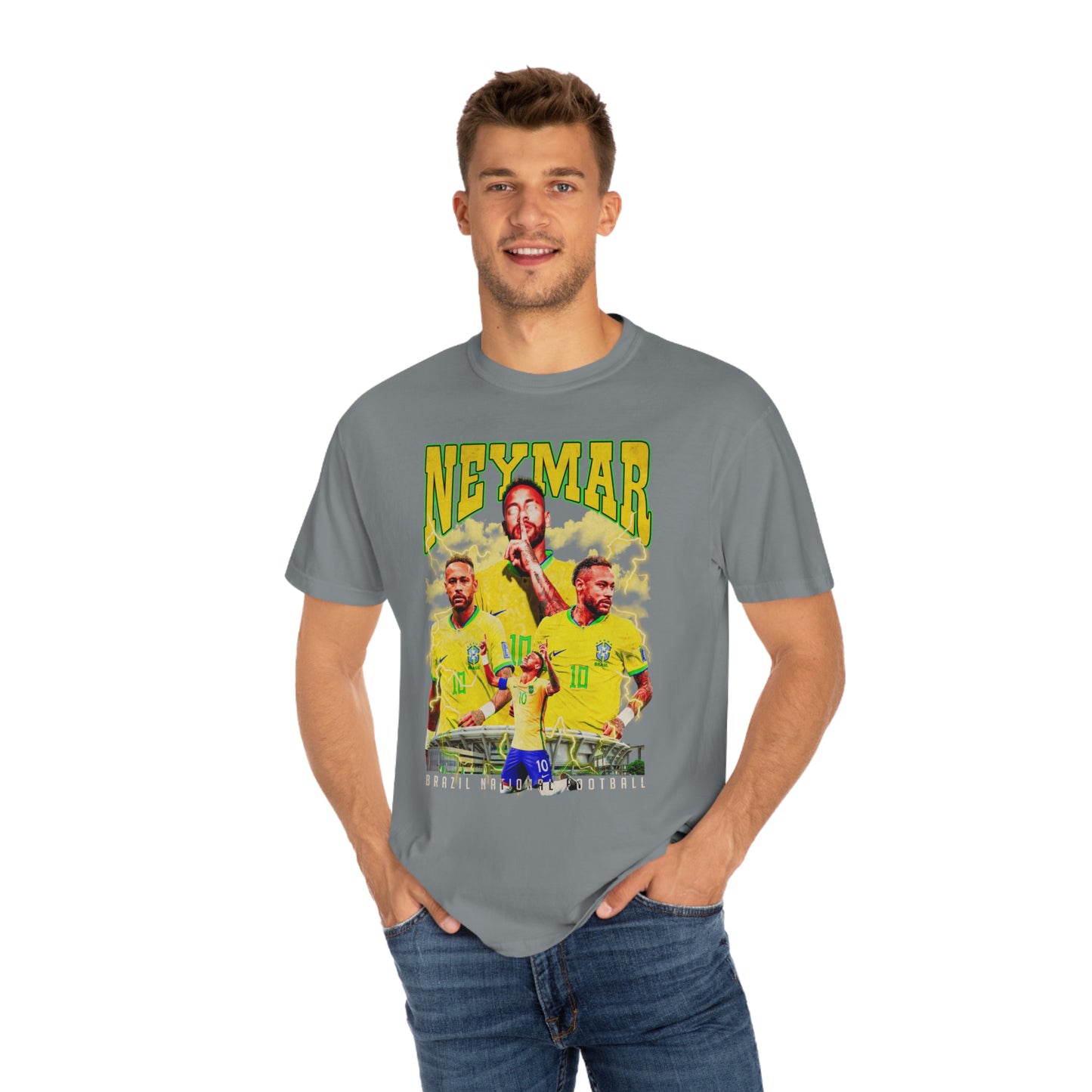 Neymar Soccer Unisex Garment-Dyed T-shirt