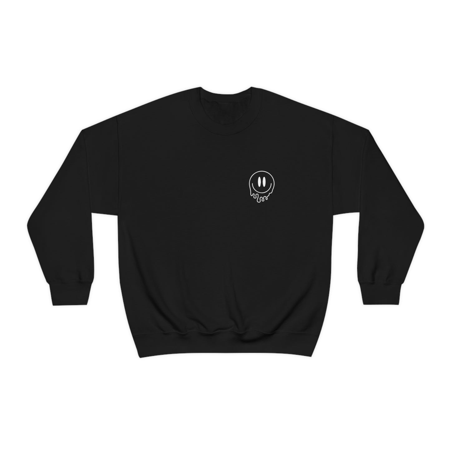 Melting Smiley Cool Moms Club Unisex DryBlend® Crewneck Sweatshirt Front/Back Print