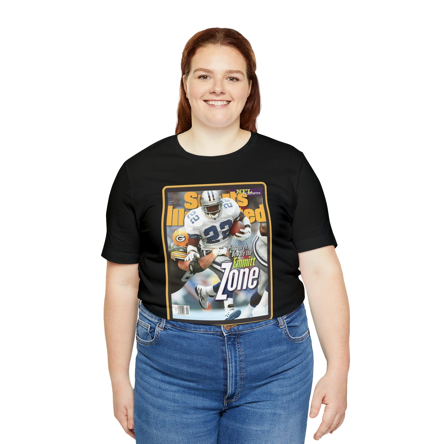90s Throwback Dallas Cowboys Emmitt Smith Sports Illustrated Magazine Unisex Jersey Short Sleeve Tee
