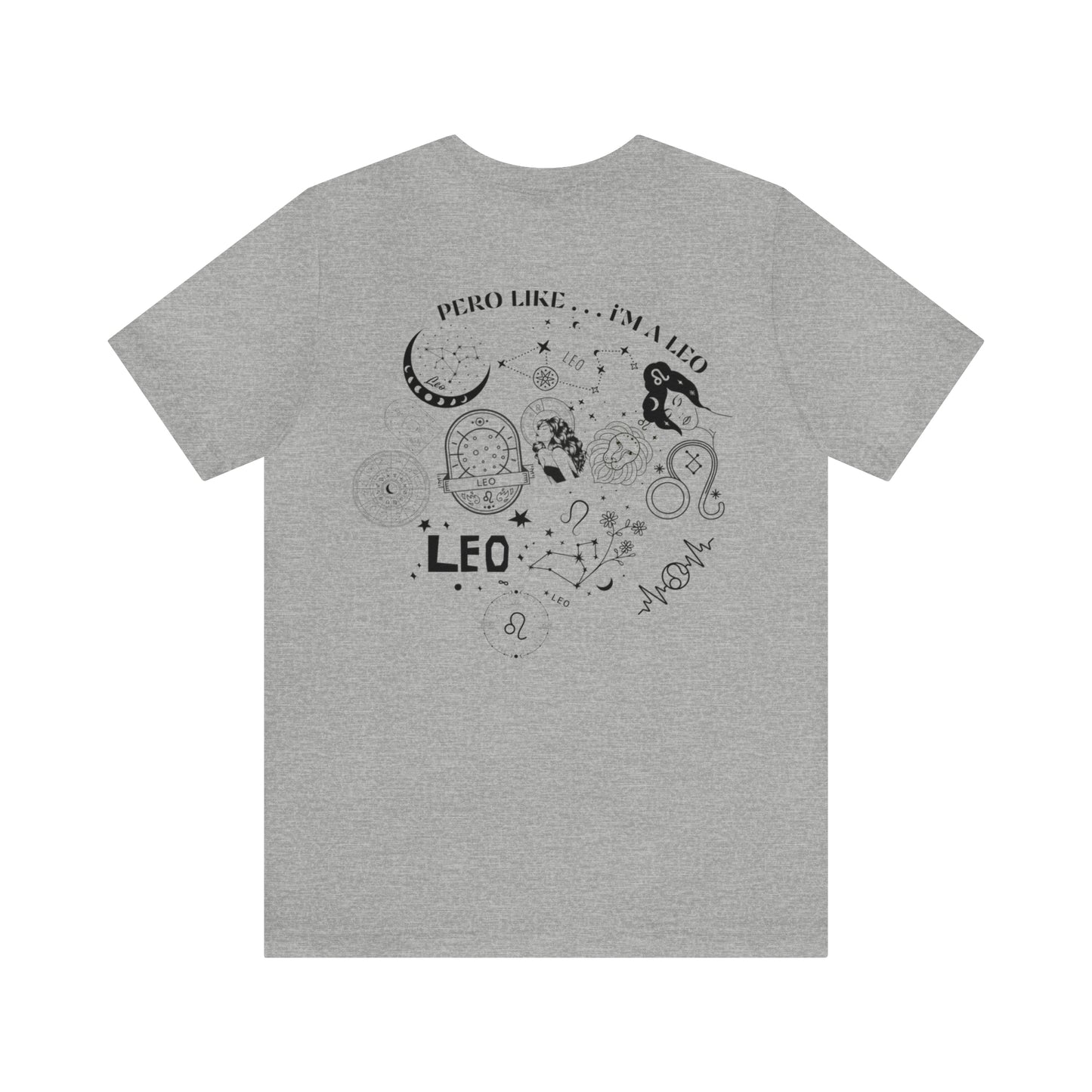 Zodiac Leo - Astrology Unisex Jersey Short Sleeve Tee Front/Back Print