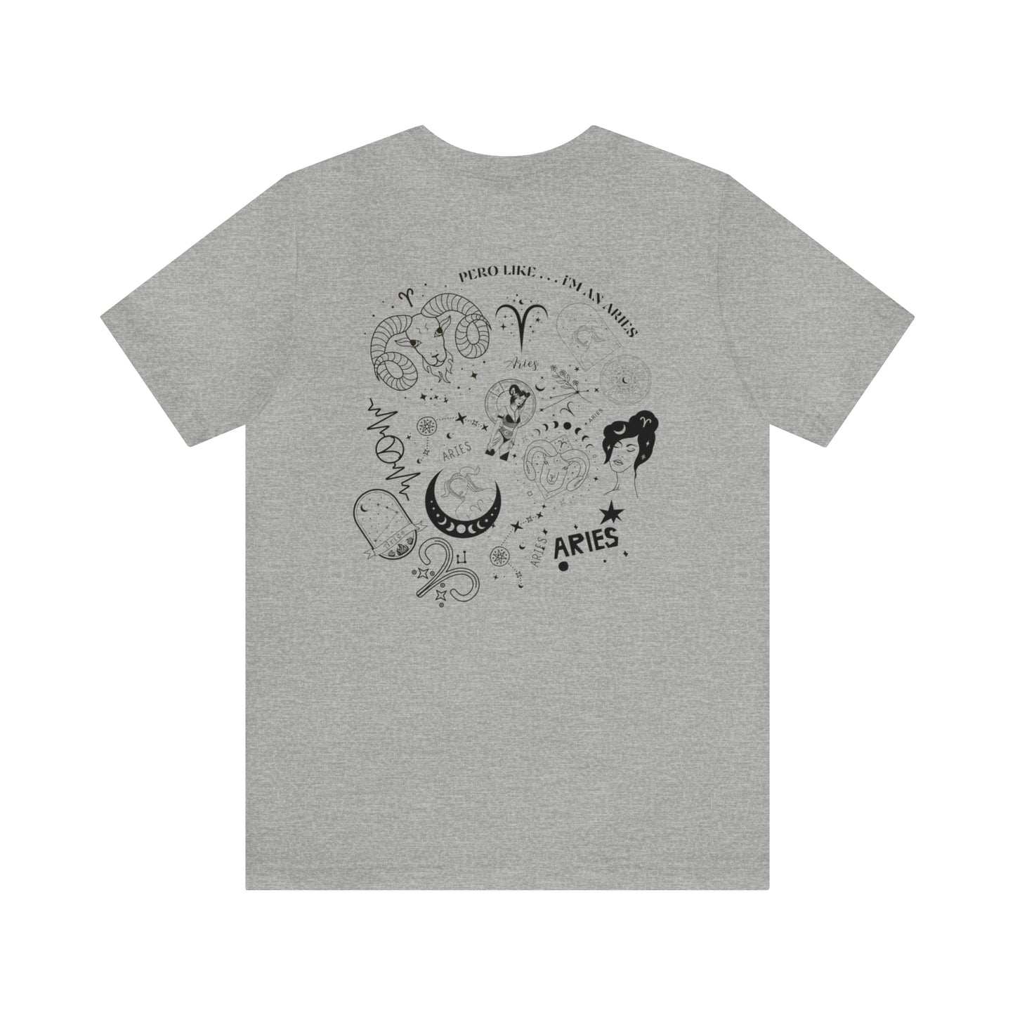 Zodiac Aries - Astrology Unisex Jersey Short Sleeve Tee Front/Back Print