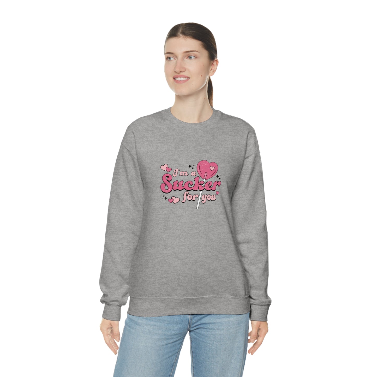 Sucker For You Valentines Day Unisex Heavy Blend Crewneck Sweatshirt