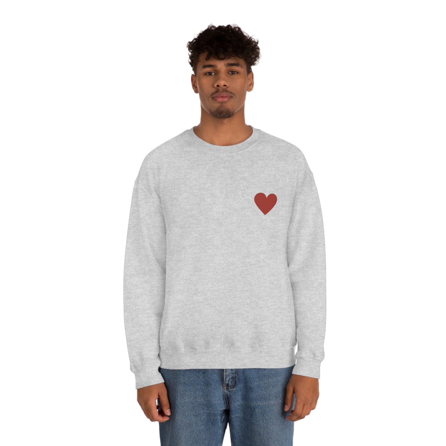 Heart Self Love Club Valentines Day Unisex Heavy Blend Crewneck Sweatshirt Front/Back Print