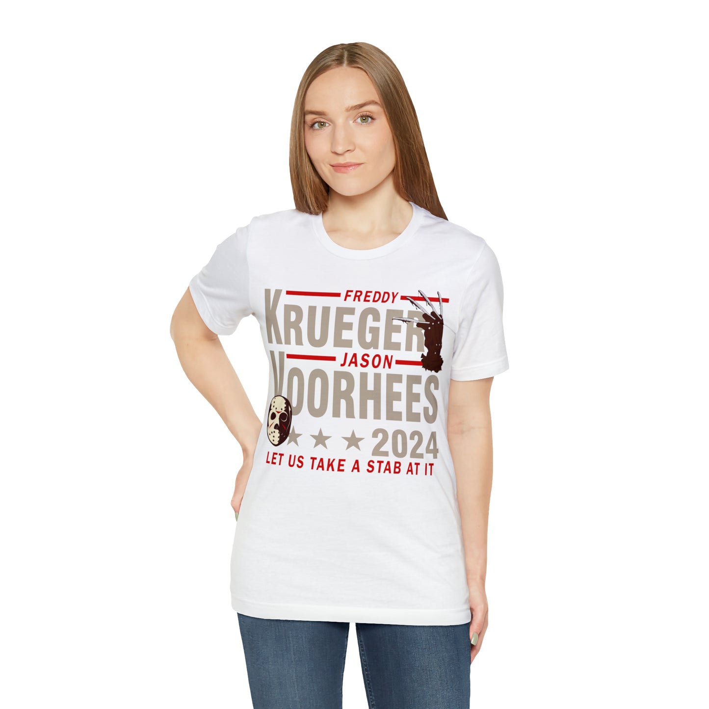 Freddy Krueger Jason Voorhees 2024 | Unisex Jersey Short Sleeve Tee