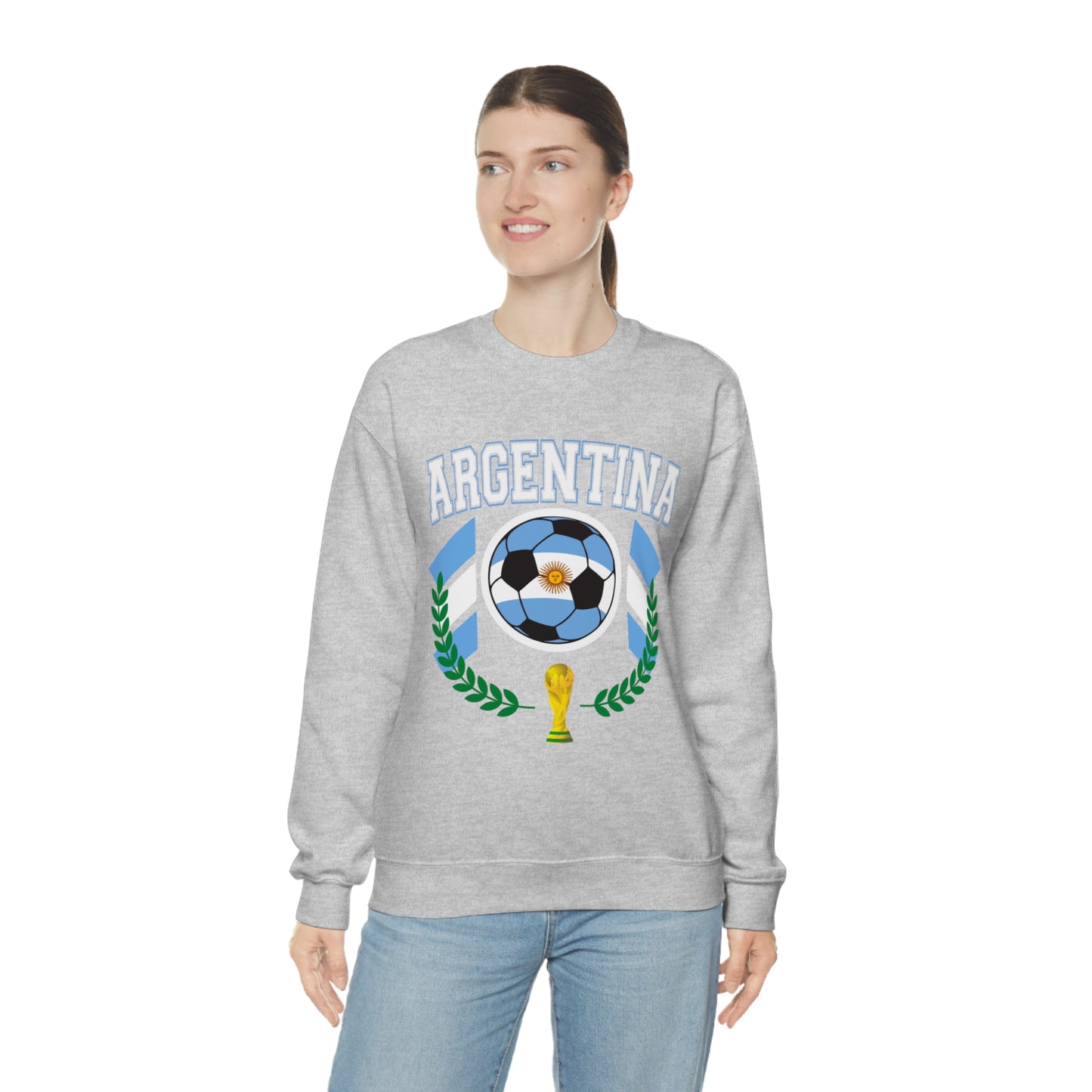 Argentina World Cup Soccer Unisex Heavy Blend Crewneck Sweatshirt