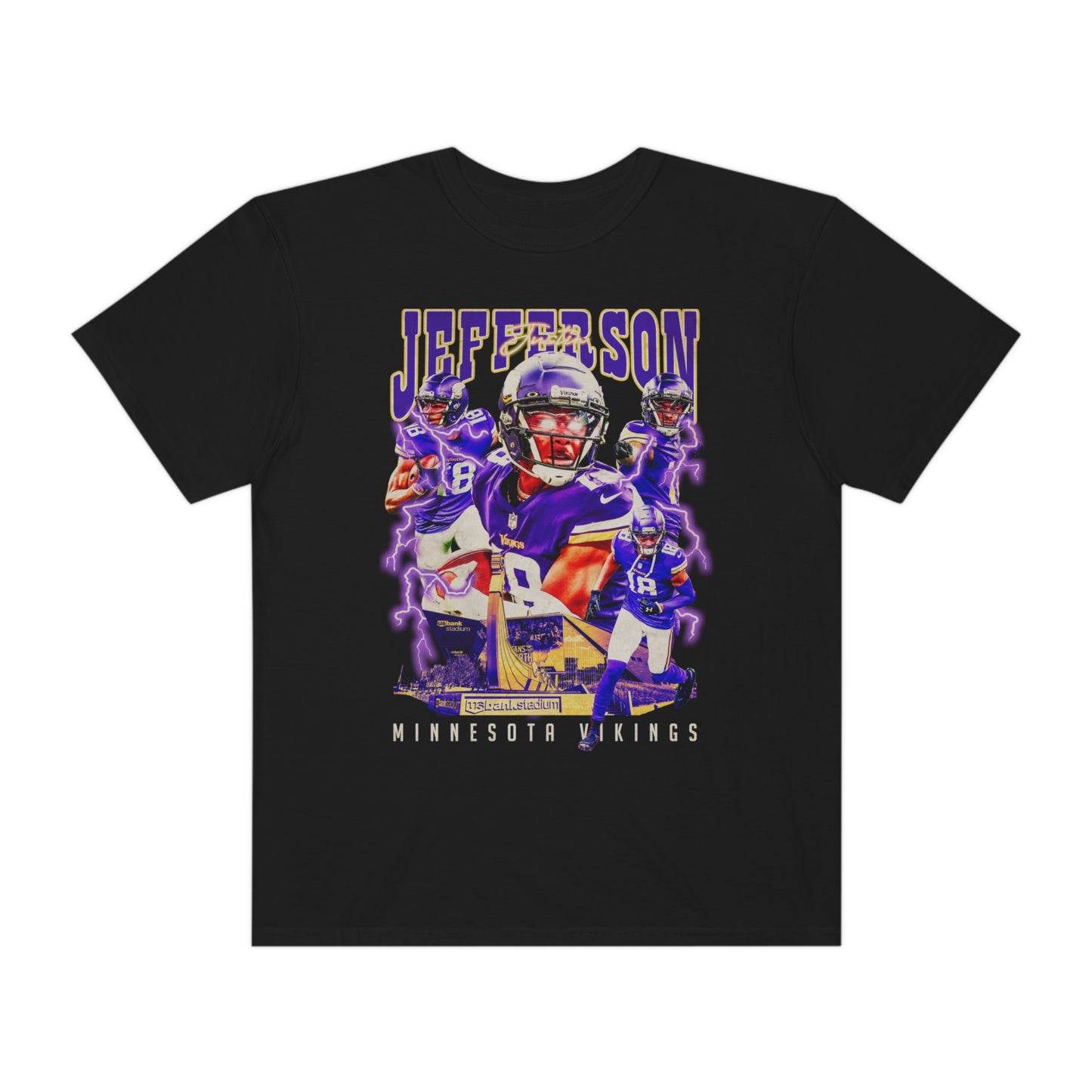 Jefferson Vikings Football Unisex Garment-Dyed T-shirt
