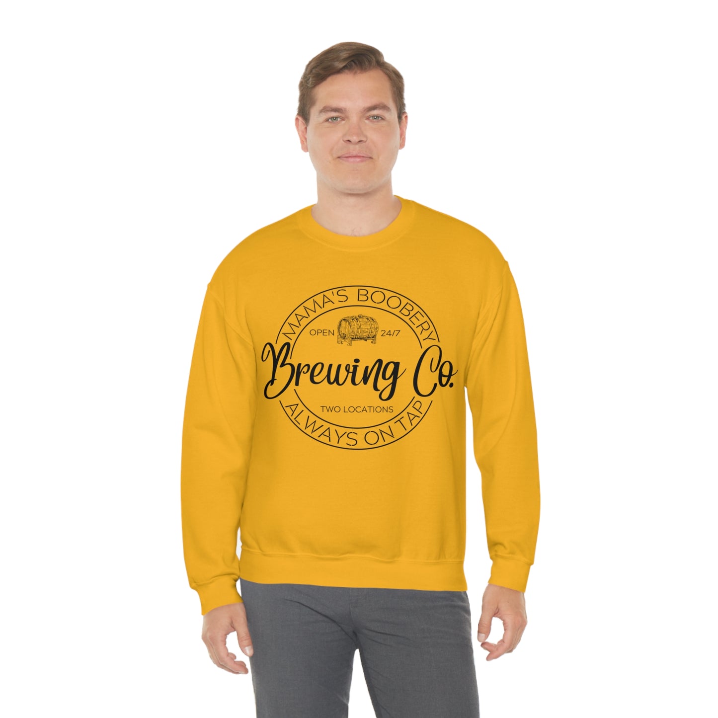 Moms Boobery Brewery Unisex DryBlend® Crewneck Sweatshirt