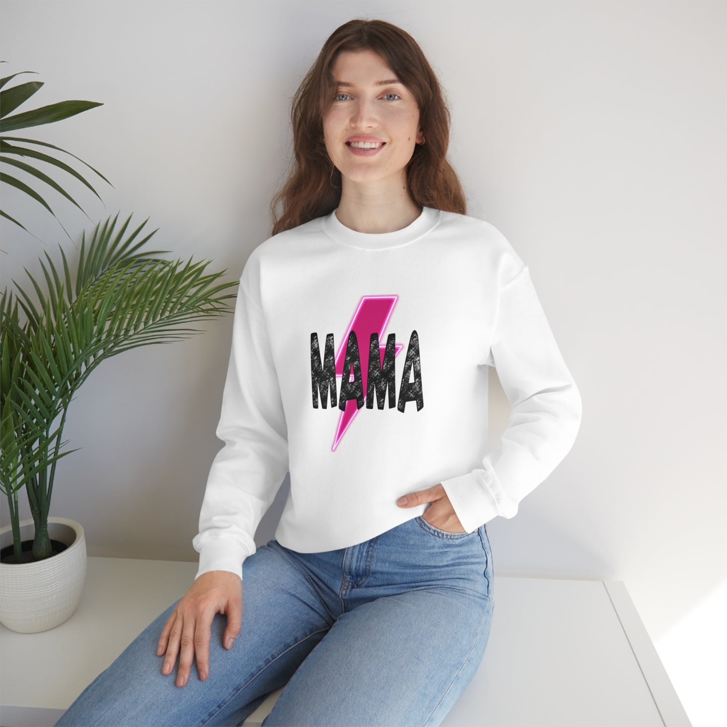 Mama Mommy & Me Matching Set Unisex DryBlend® Crewneck Sweatshirt