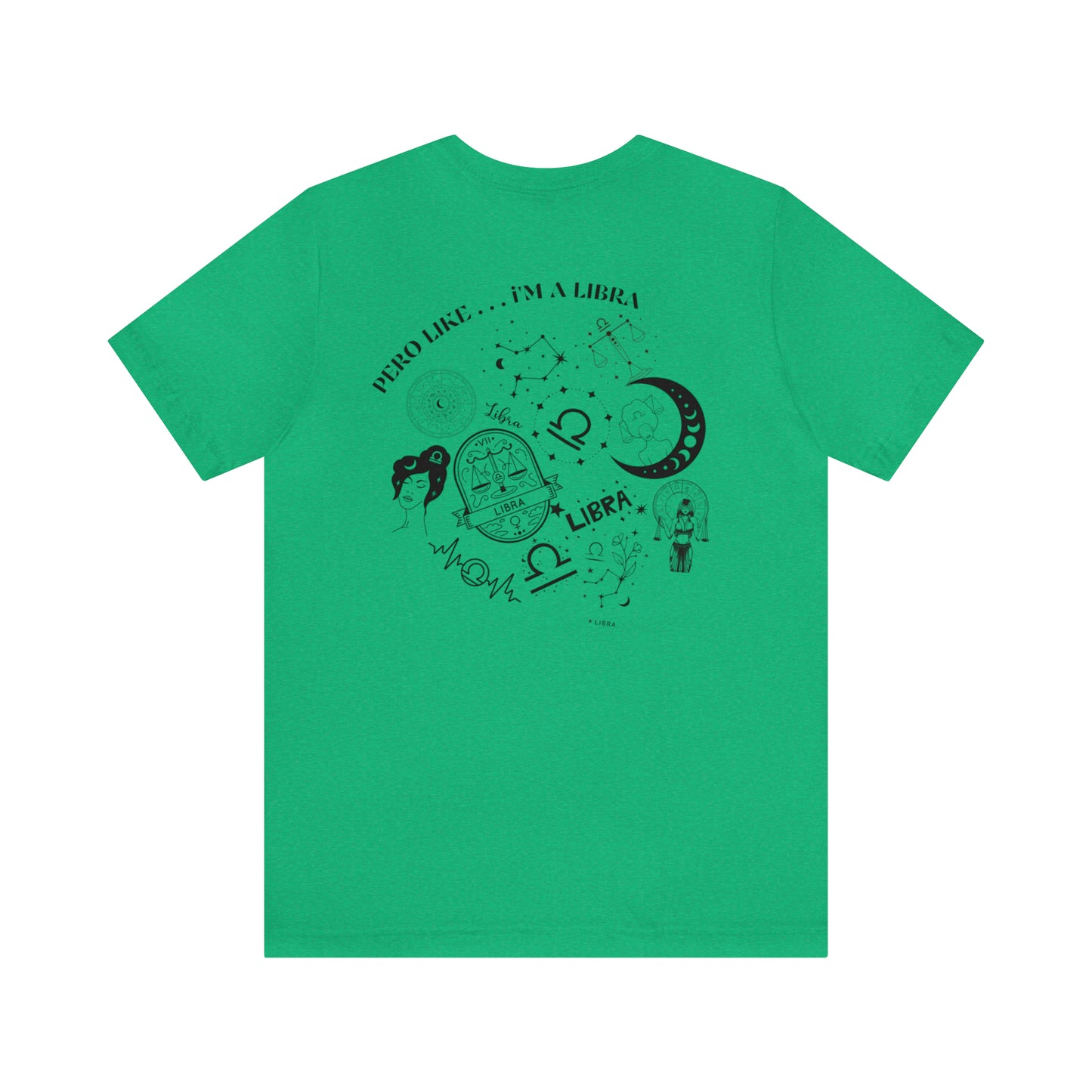 Zodiac Libra - Astrology Unisex Jersey Short Sleeve Tee Front/Back Print
