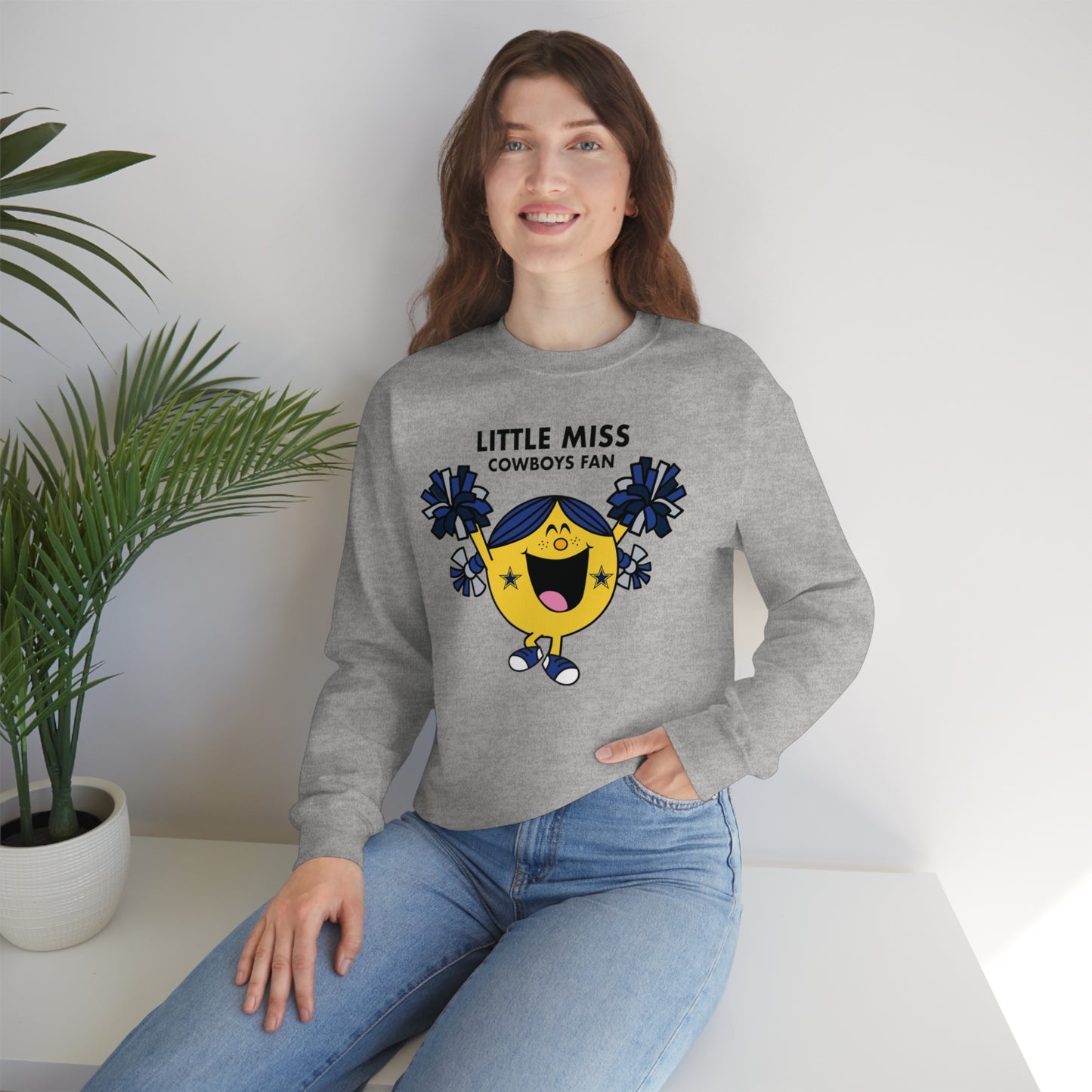 Little Miss Dallas Cowboys Unisex Heavy Blend Crewneck Sweatshirt