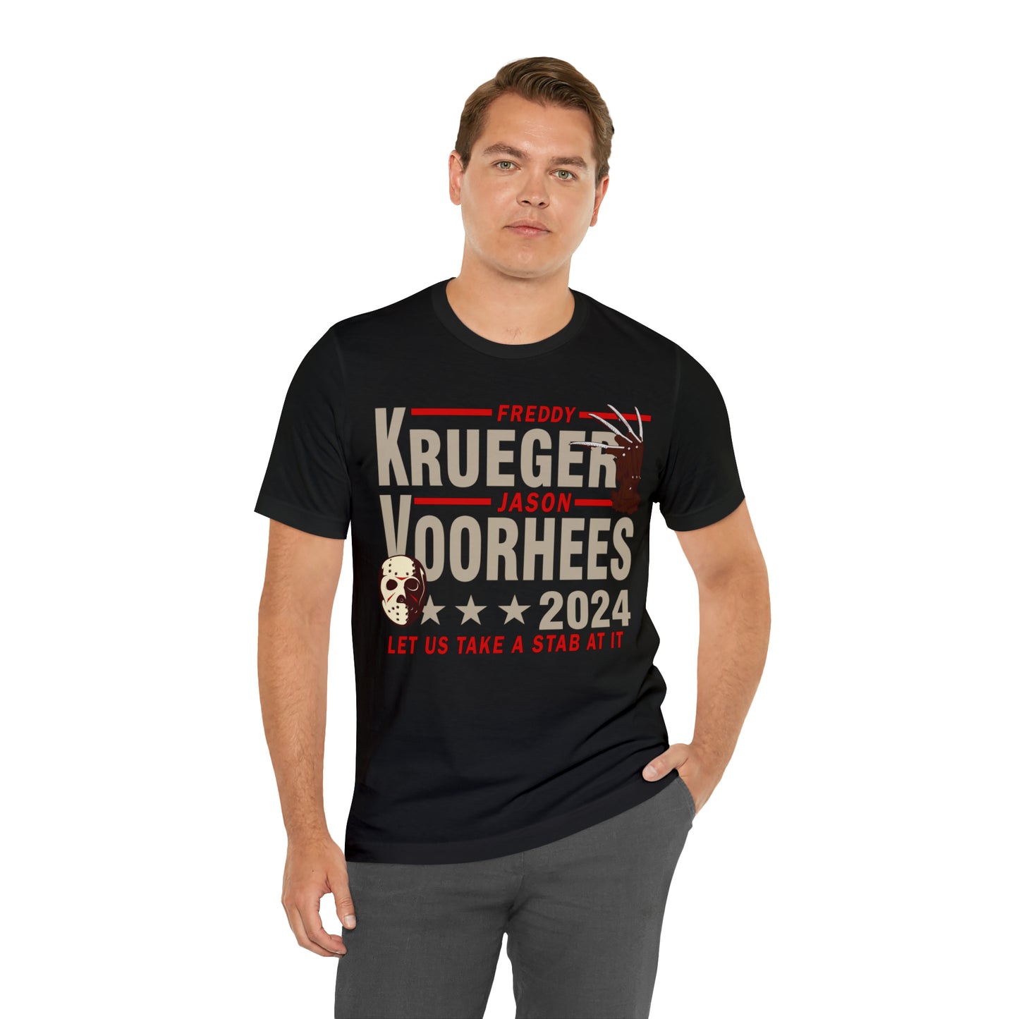 Freddy Krueger Jason Voorhees 2024 | Unisex Jersey Short Sleeve Tee