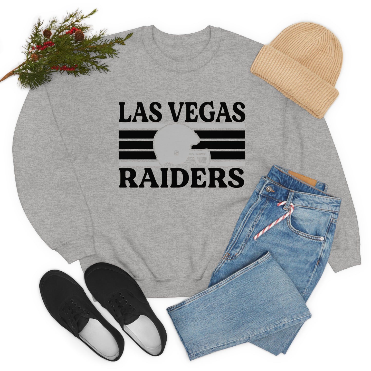 Retro Style Las Vegas Football Unisex Heavy Blend Crewneck Sweatshirt