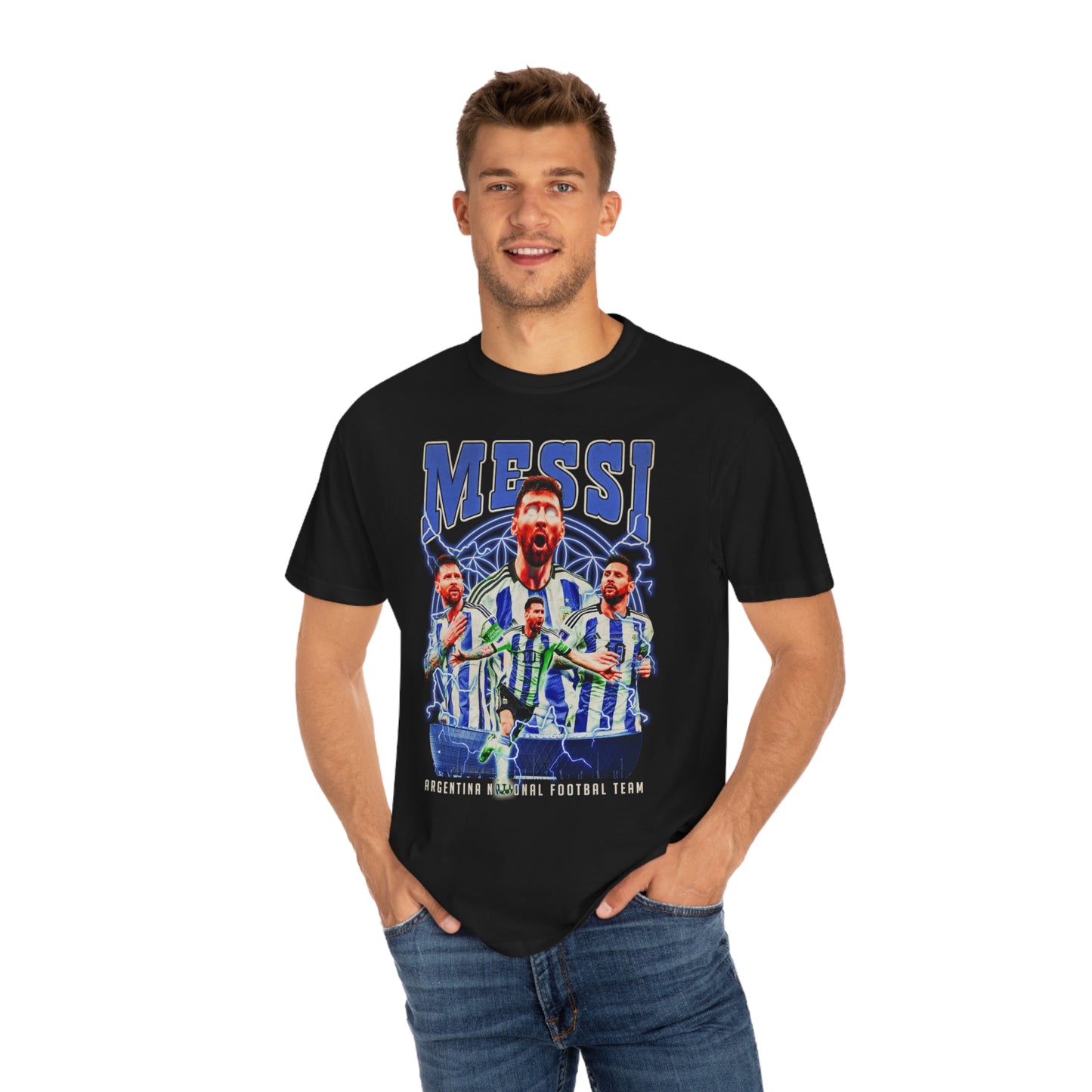 Messi Soccer Unisex Garment-Dyed T-shirt