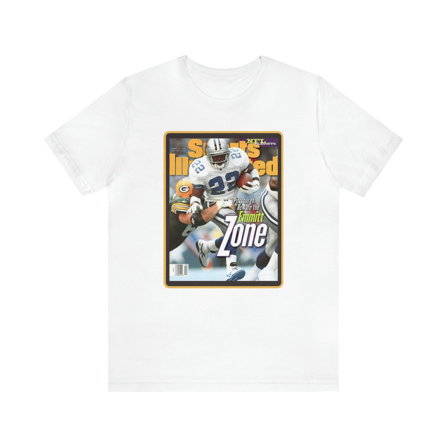 90s Throwback Dallas Cowboys Emmitt Smith Sports Illustrated Magazine Unisex Jersey Short Sleeve Tee