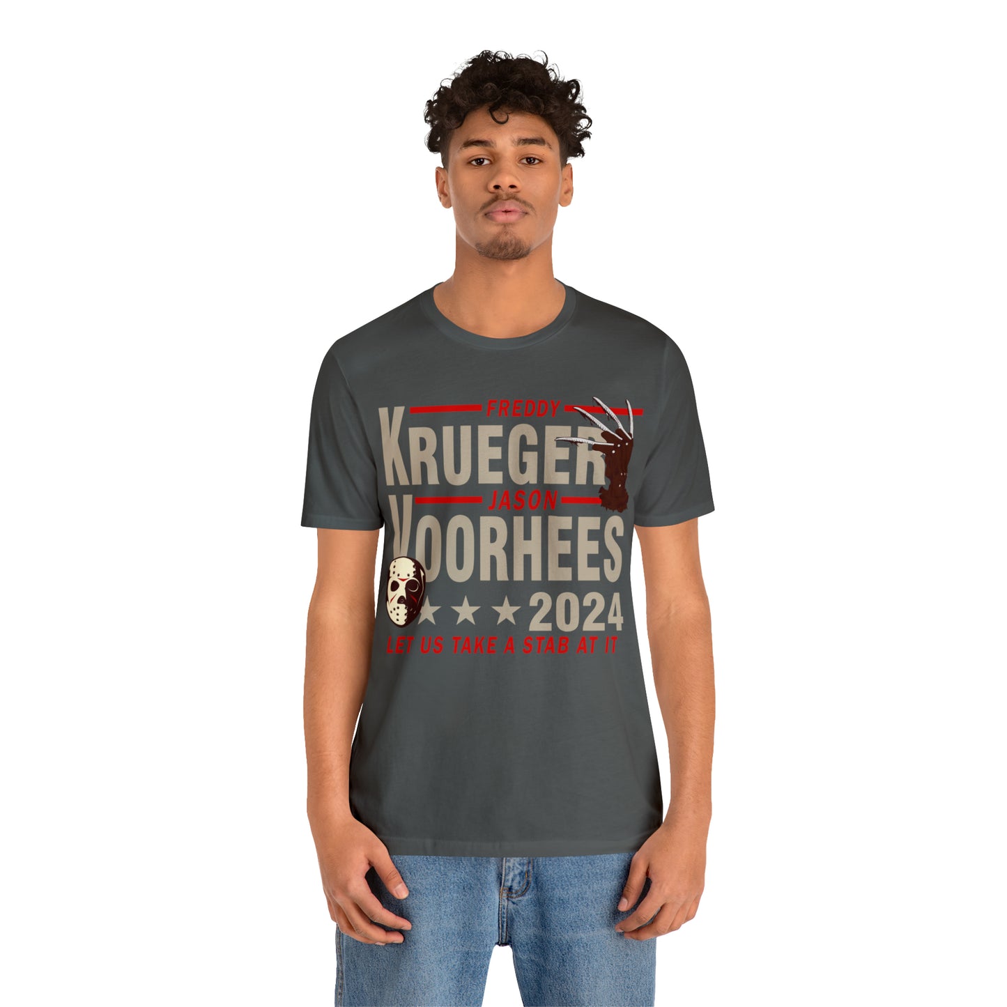 Freddy Krueger Jason Voorhees 2024 | Unisex Jersey Short Sleeve Tee