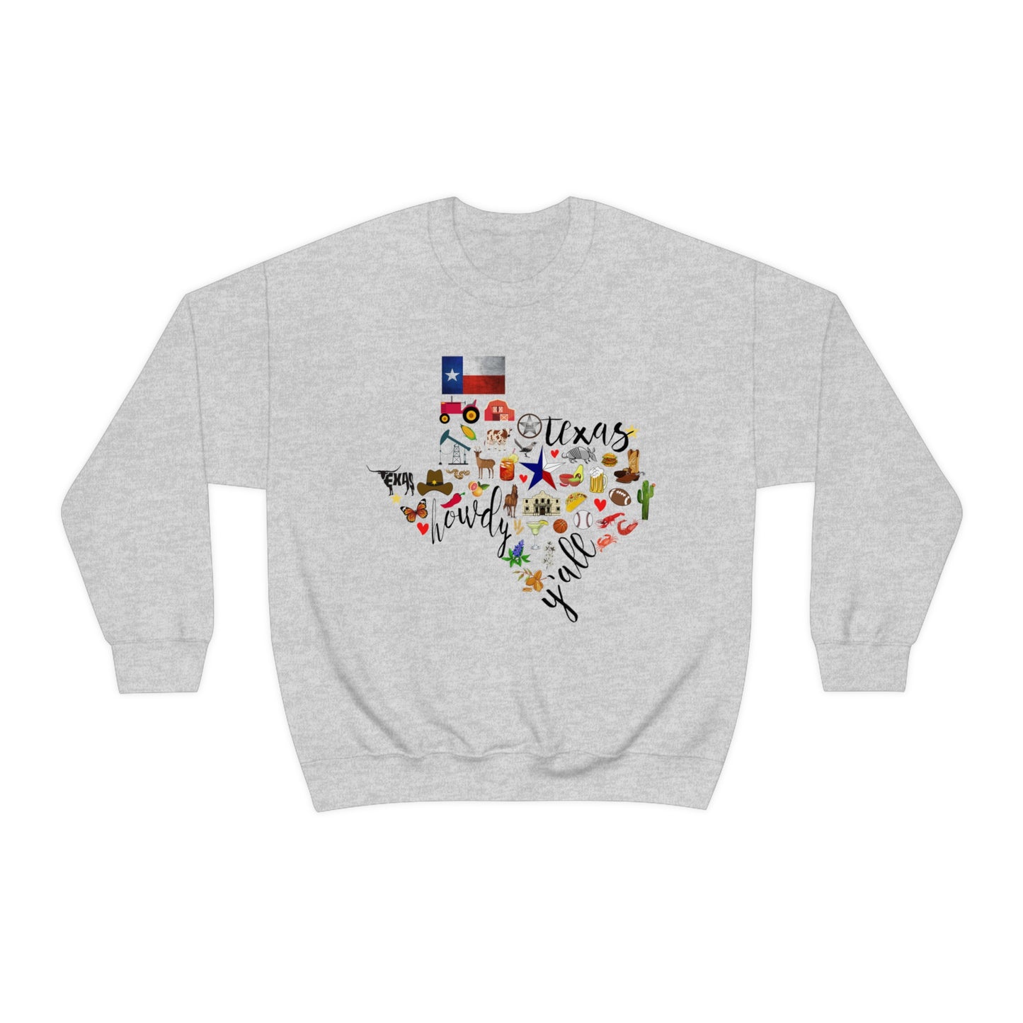 Texas Love Unisex Heavy Blend Crewneck Sweatshirt